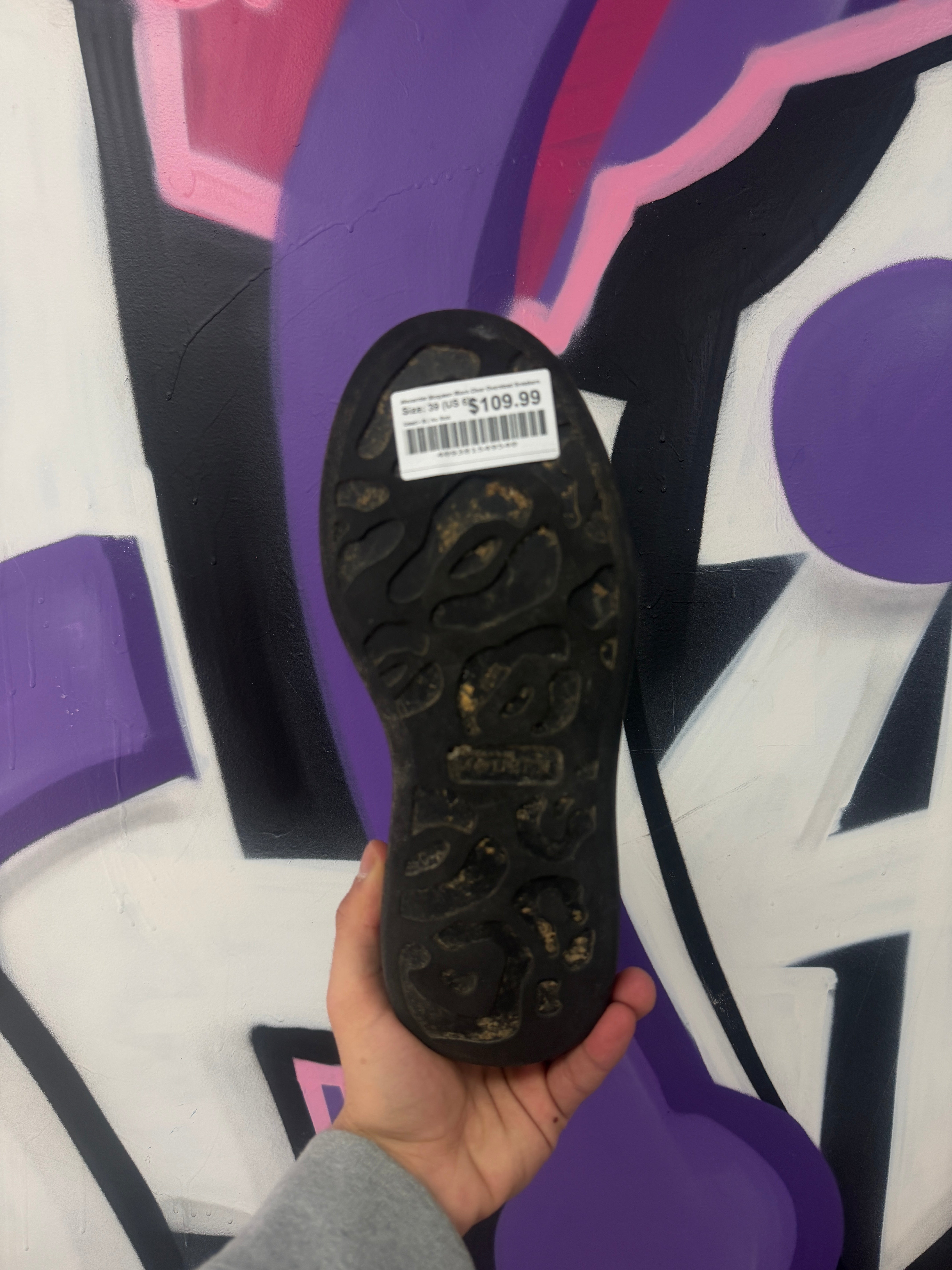 Alexander Mcqueen Black Clear Oversized Sneakers