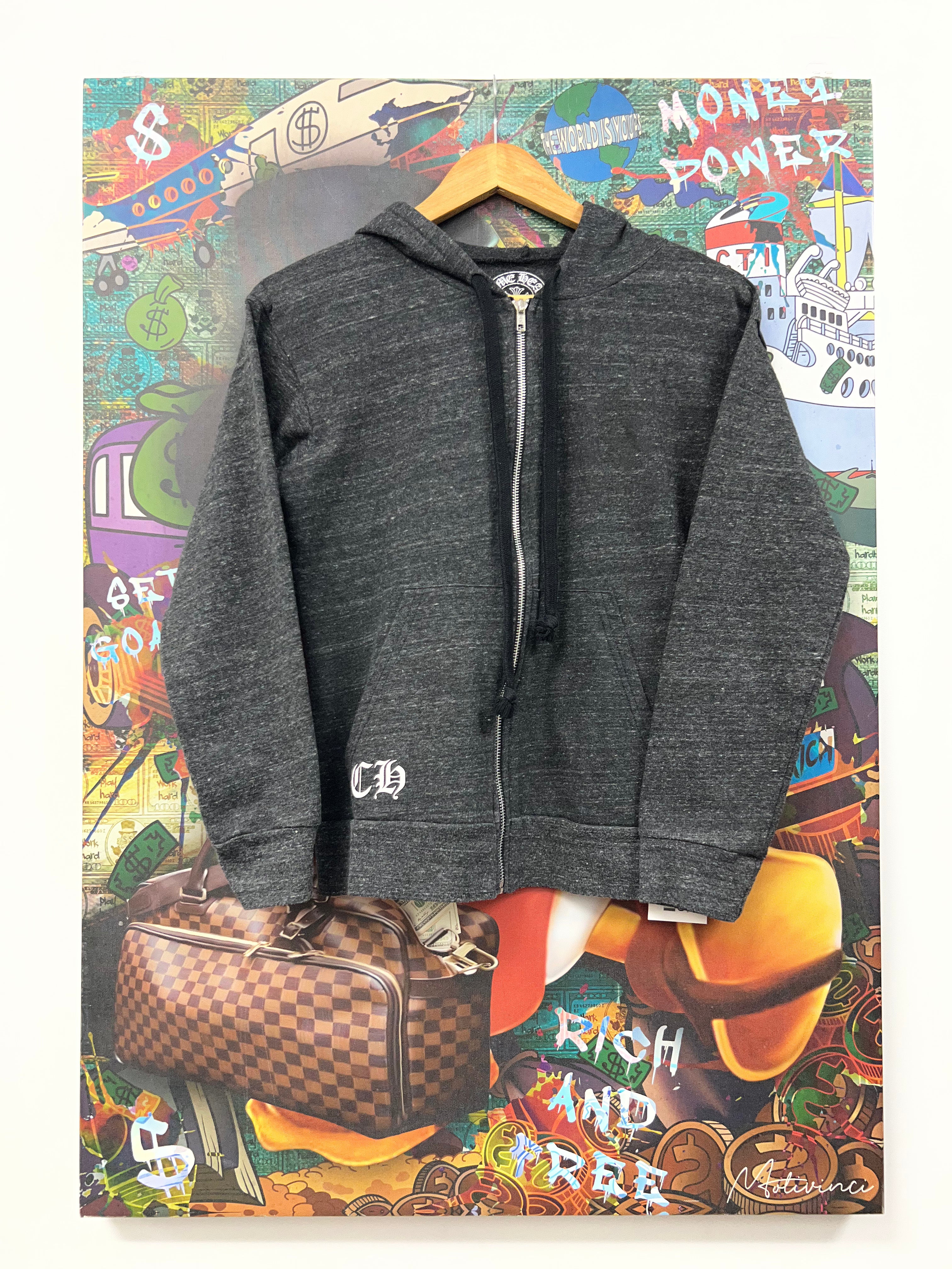 Chrome Hearts Charcoal Grey Eye Chart Zip Up