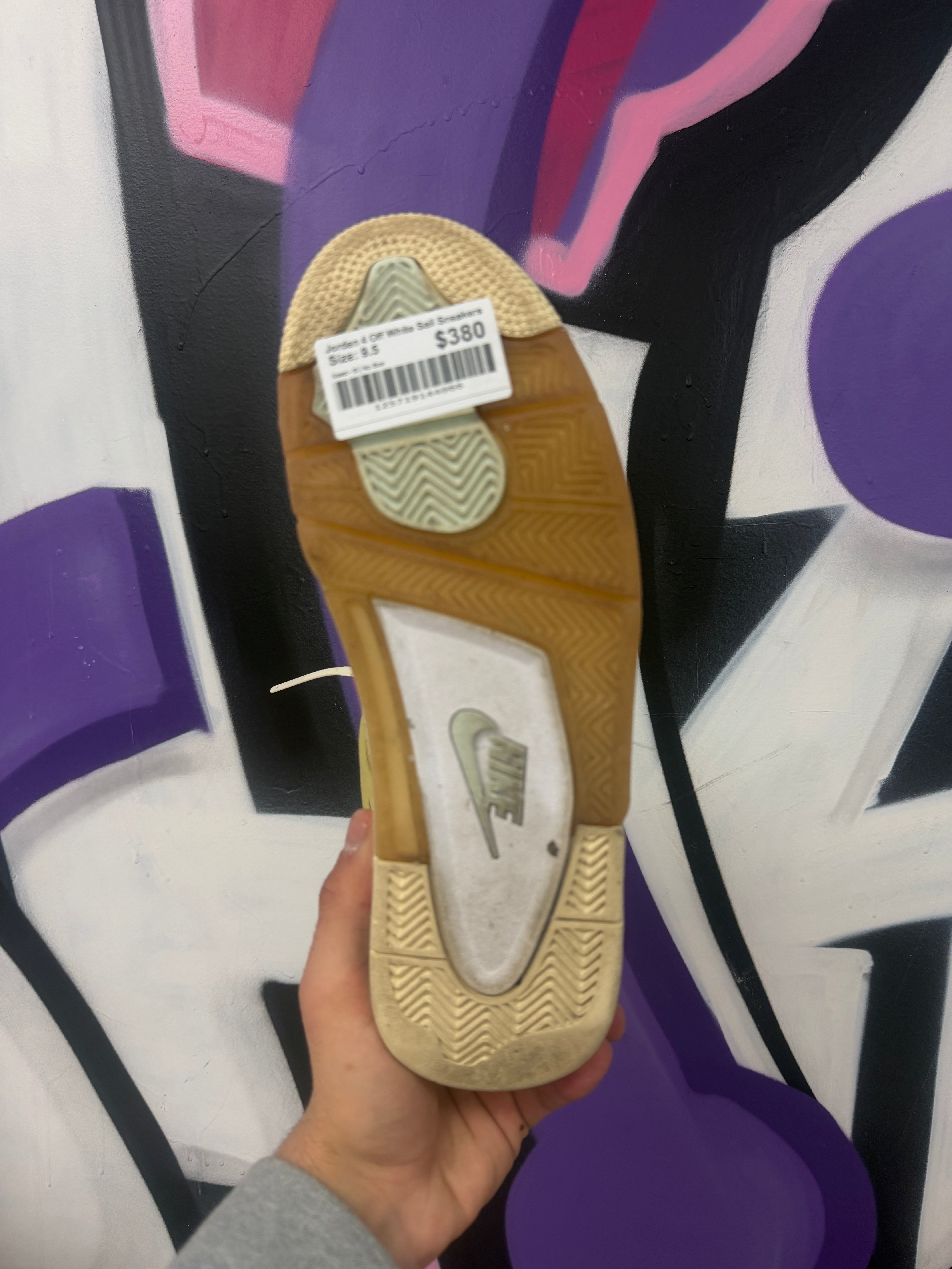 Jordan 4 Off White Sail Sneakers