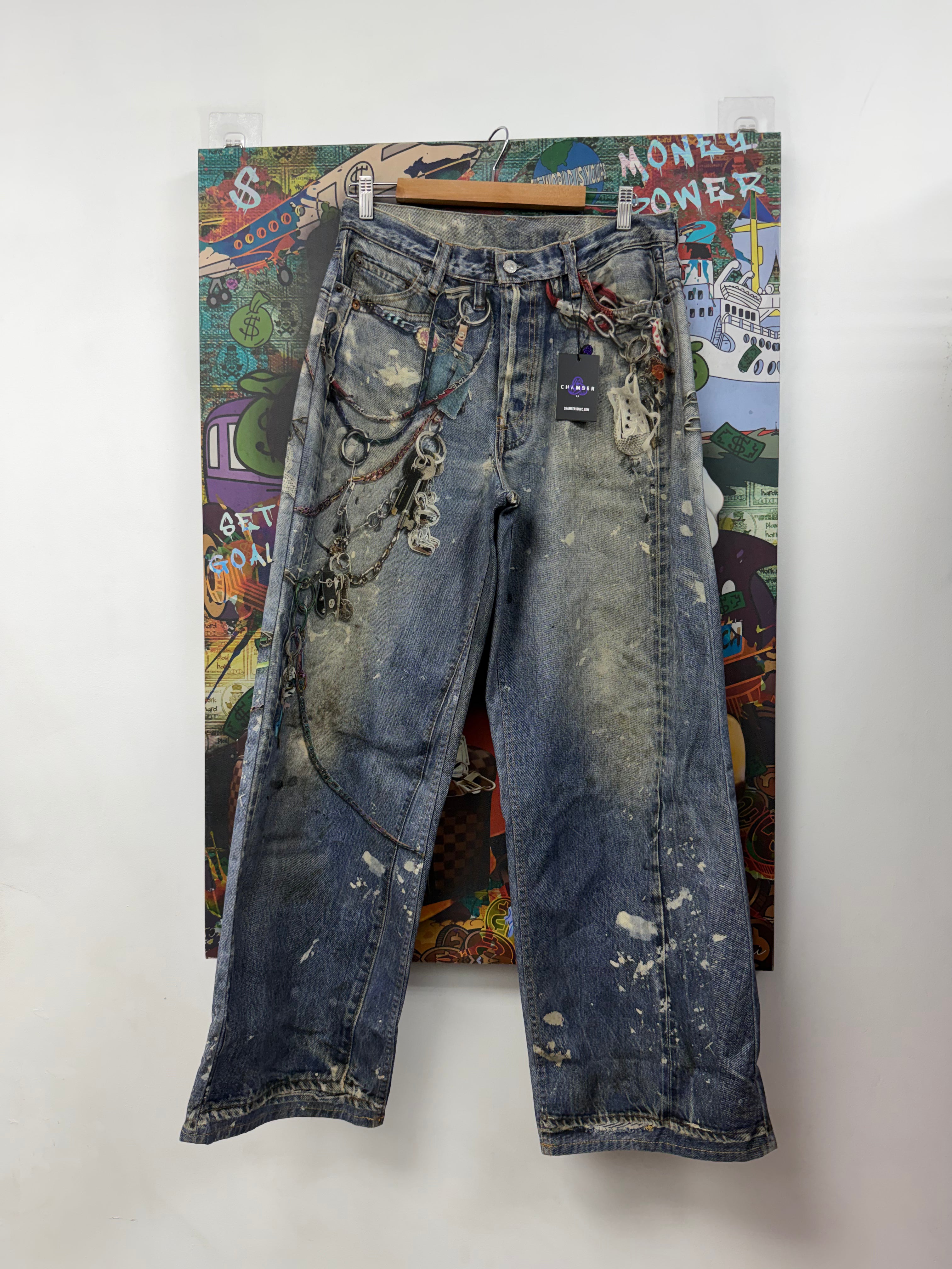 Acne Studios Light Wash Keychain RWB Tromp L'oeil 1981 (36) Jeans