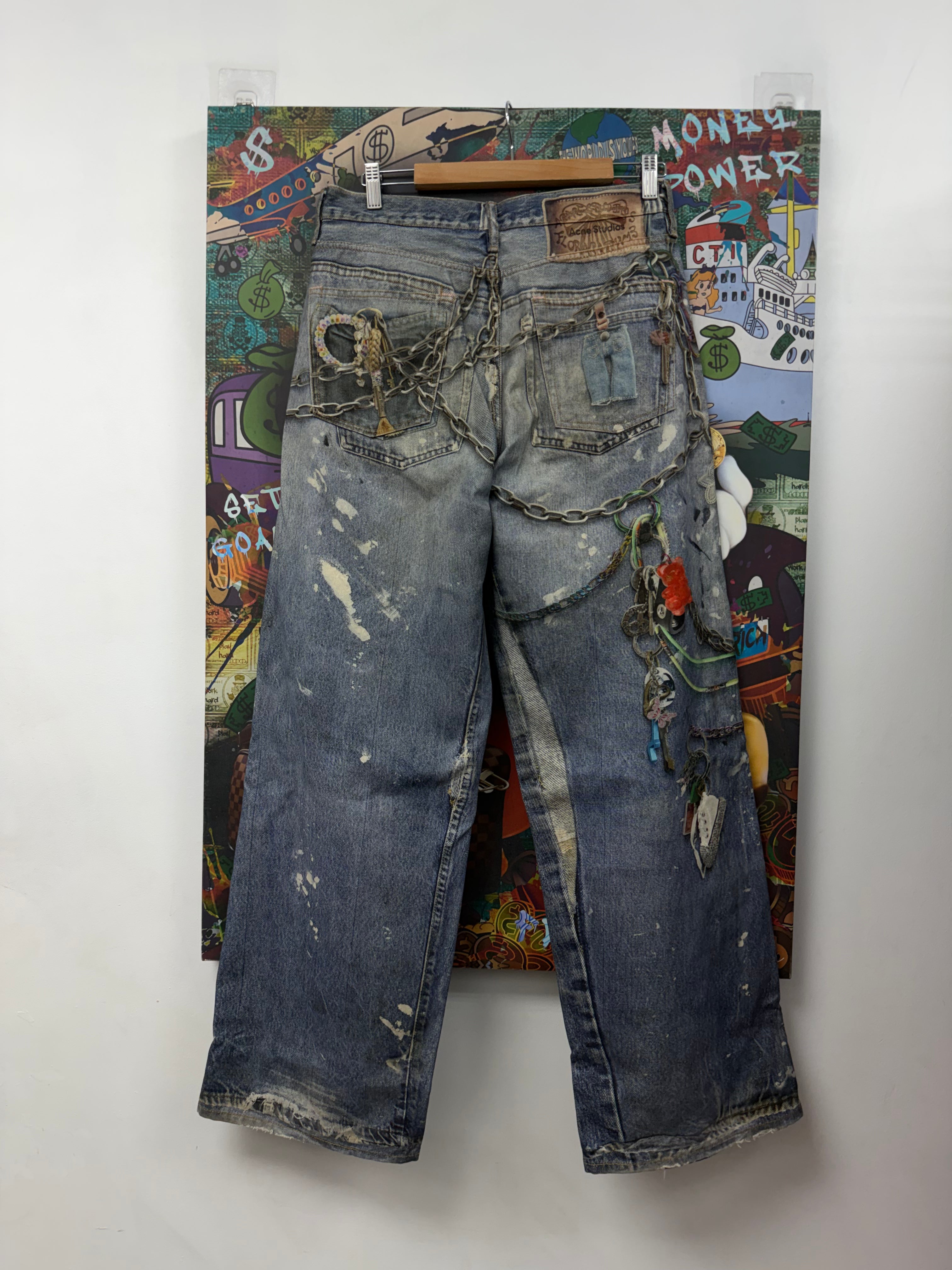 Acne Studios Light Wash Keychain RWB Tromp L'oeil 1981 (36) Jeans