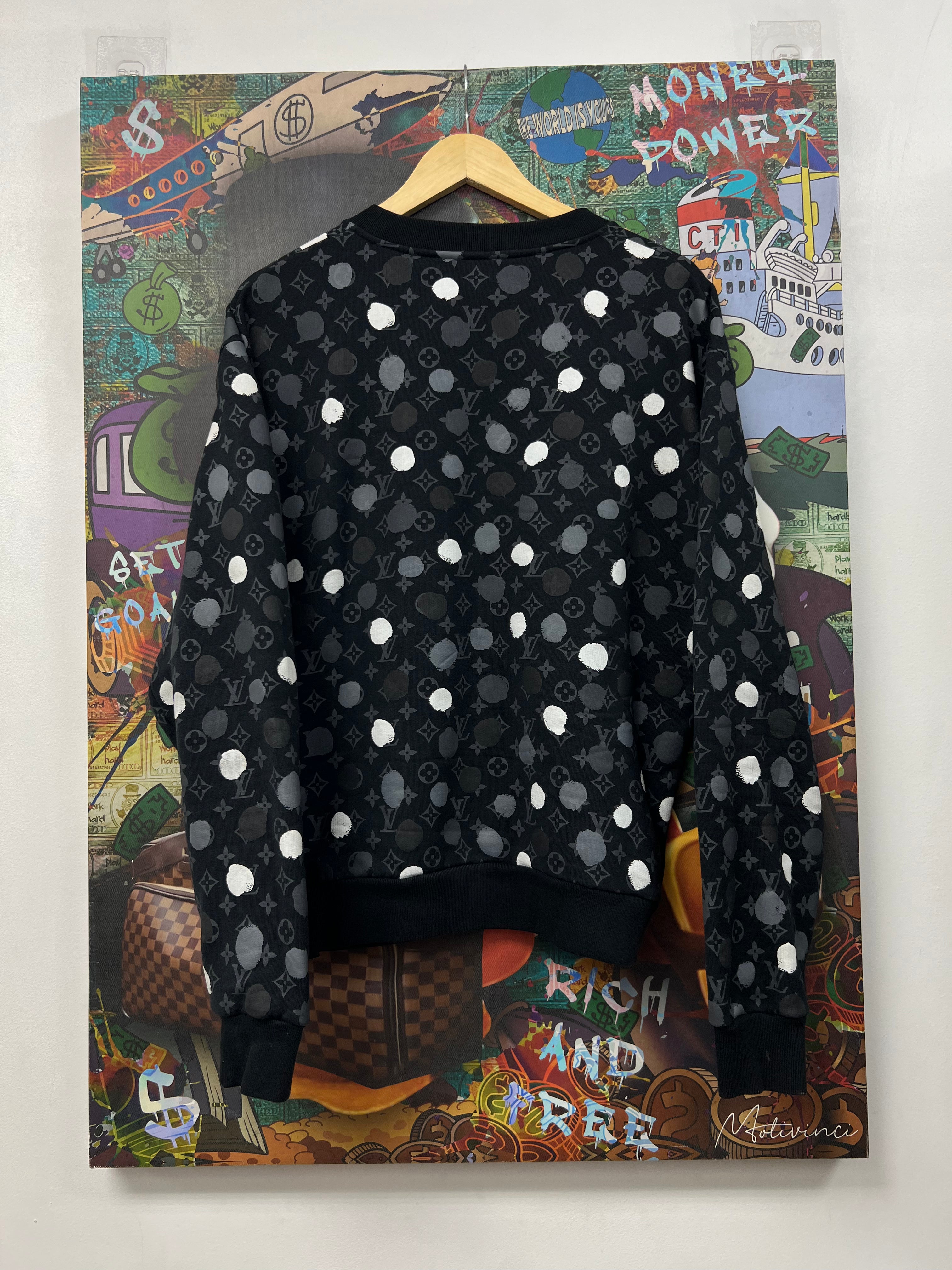 Louis Vuitton Black Yayoi Kusama Polka Dot Monogram Crewneck