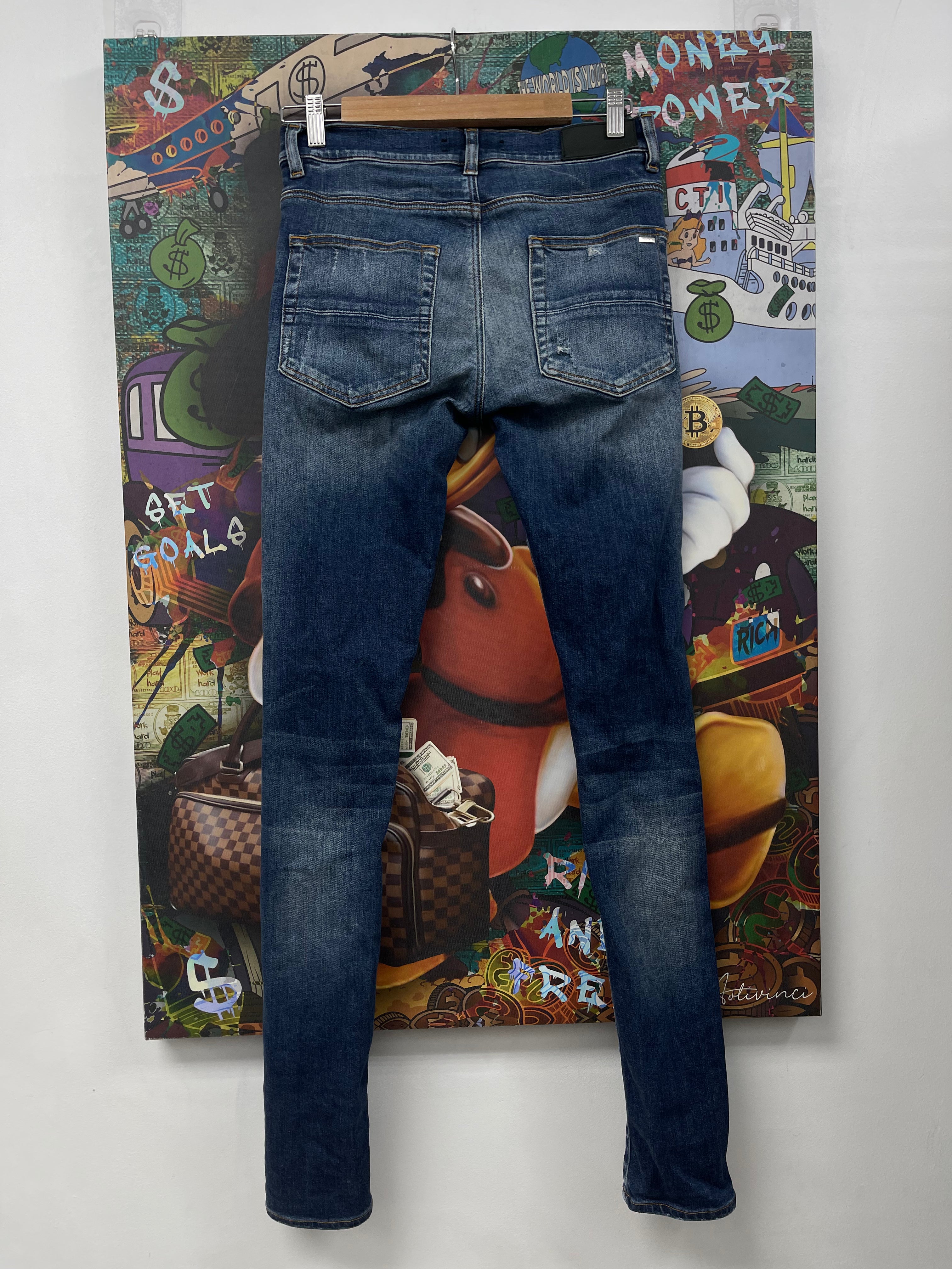 Amiri MX1 Deep Classic Black Patch Jeans