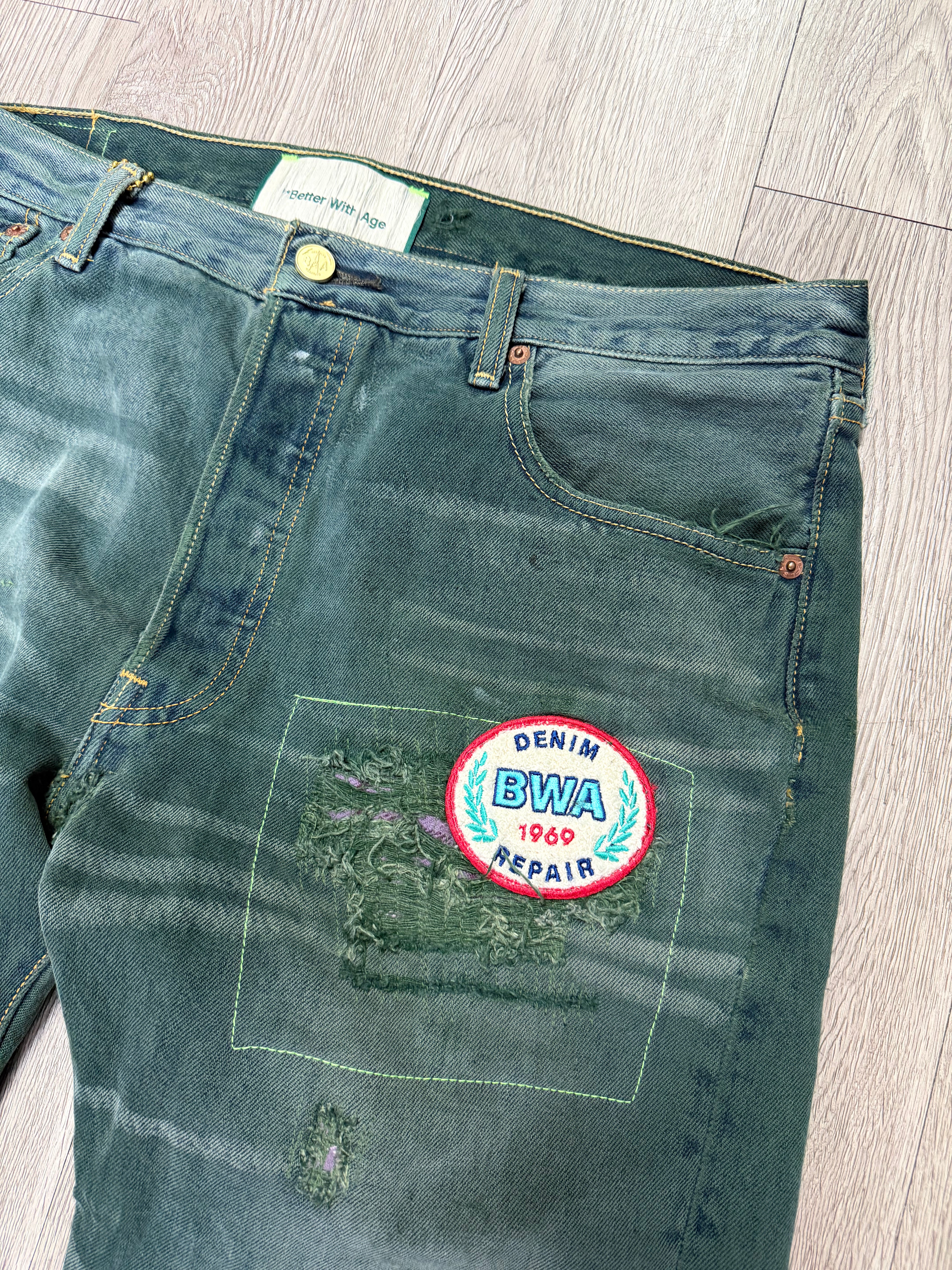 Better With Age Acid Green Wash Winslow Jeans