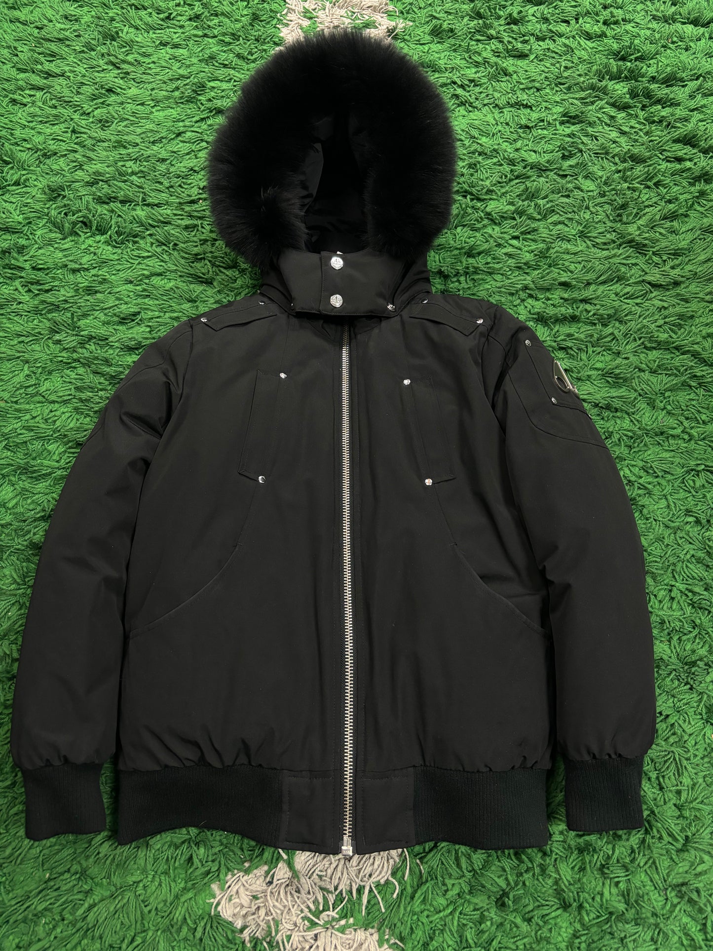 Moose Knuckle Jacket Black Fur Used KIDS Large