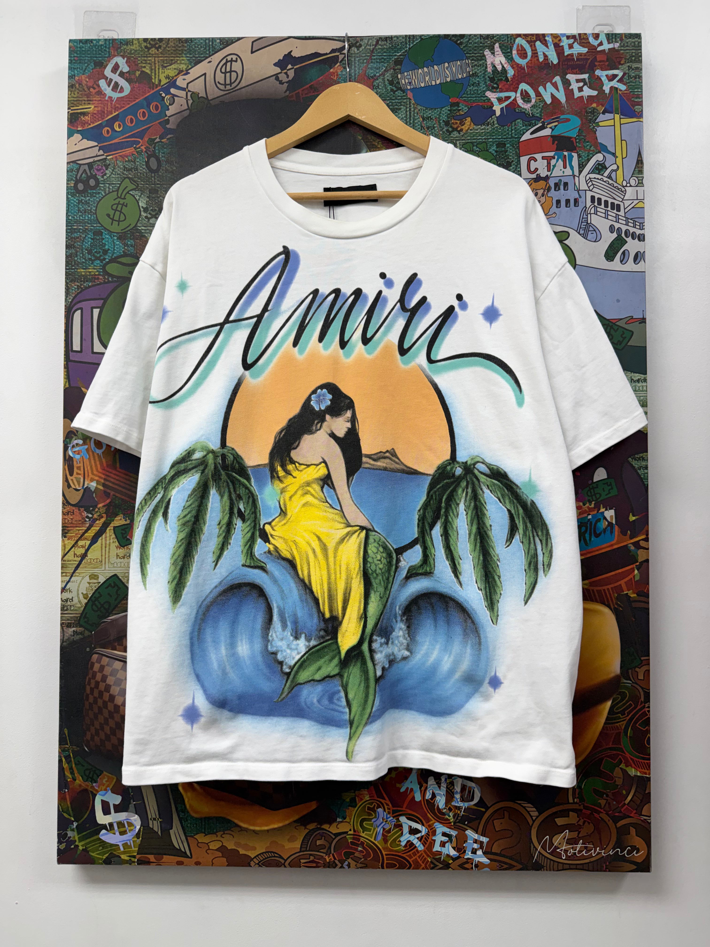 Amiri White Mermaid Tee