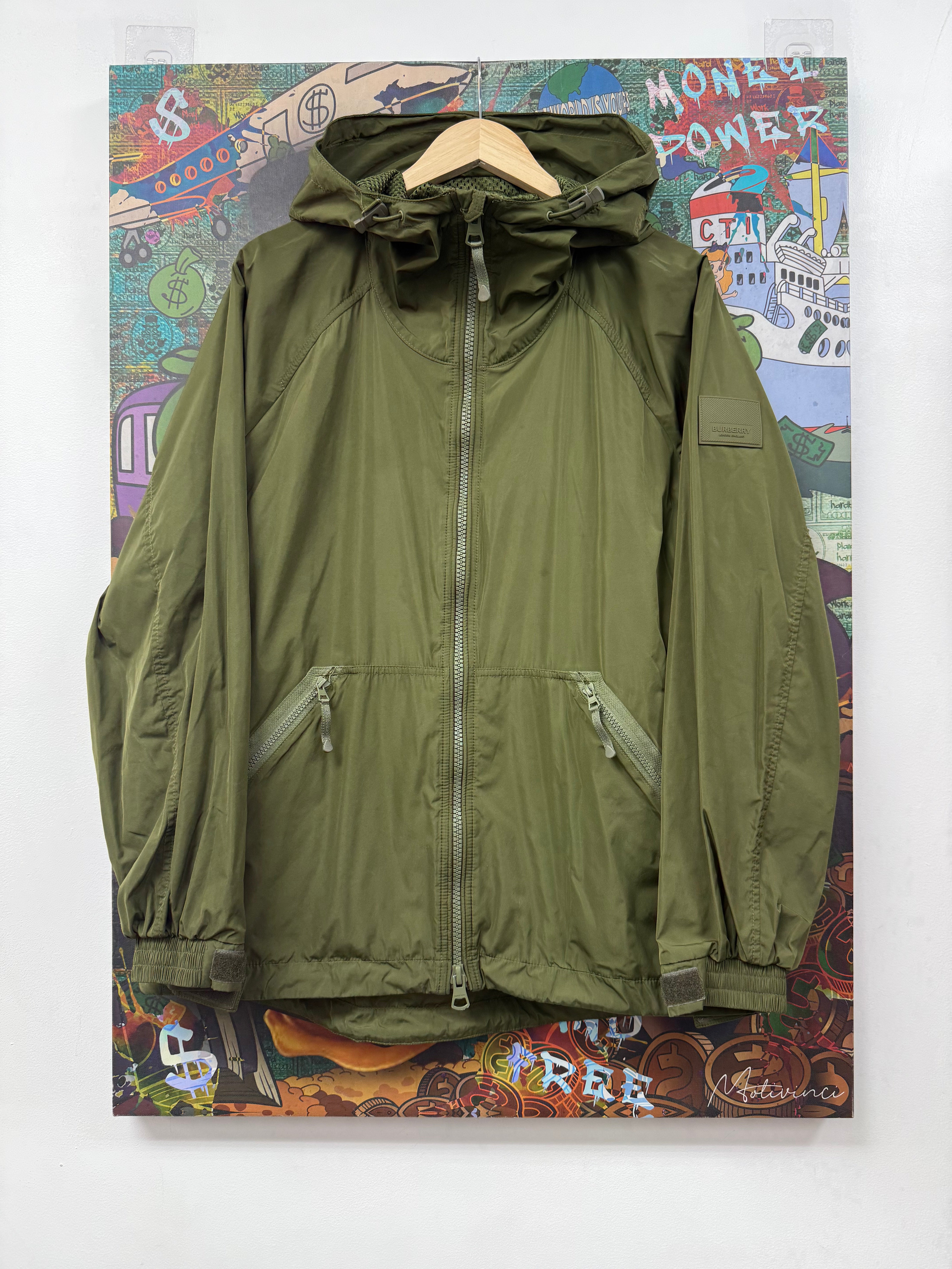 Burberry Olive Wind Breaker Jacket