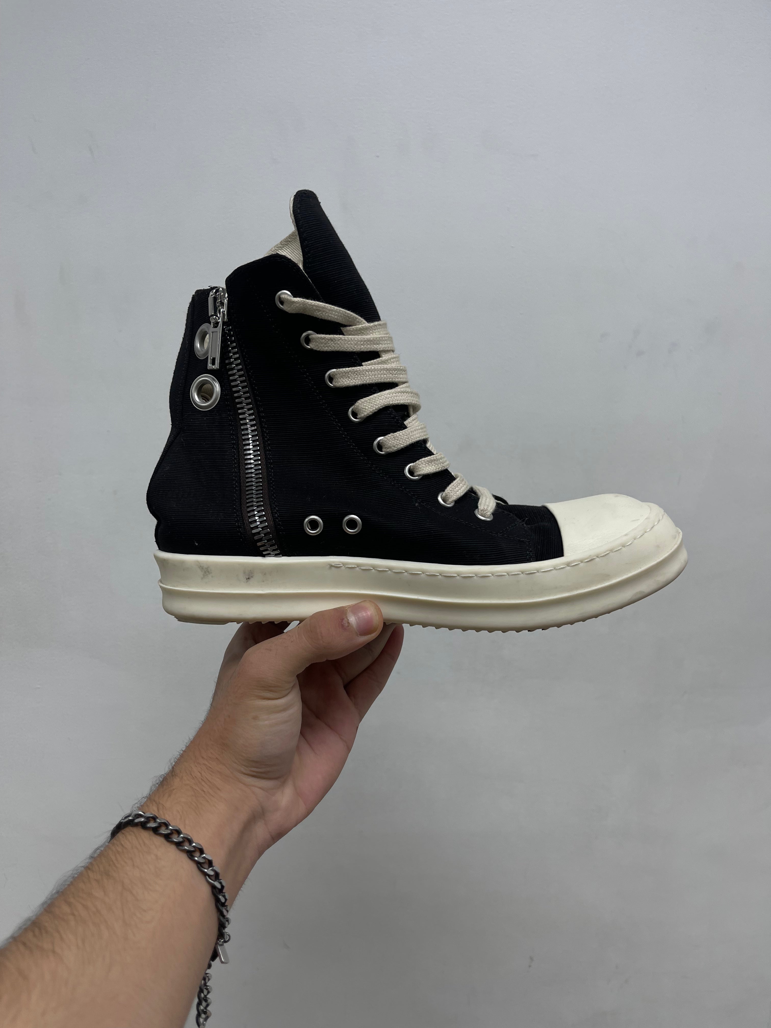 Rick Owens Black Eyelit DRKSHDW Hi Sneakers