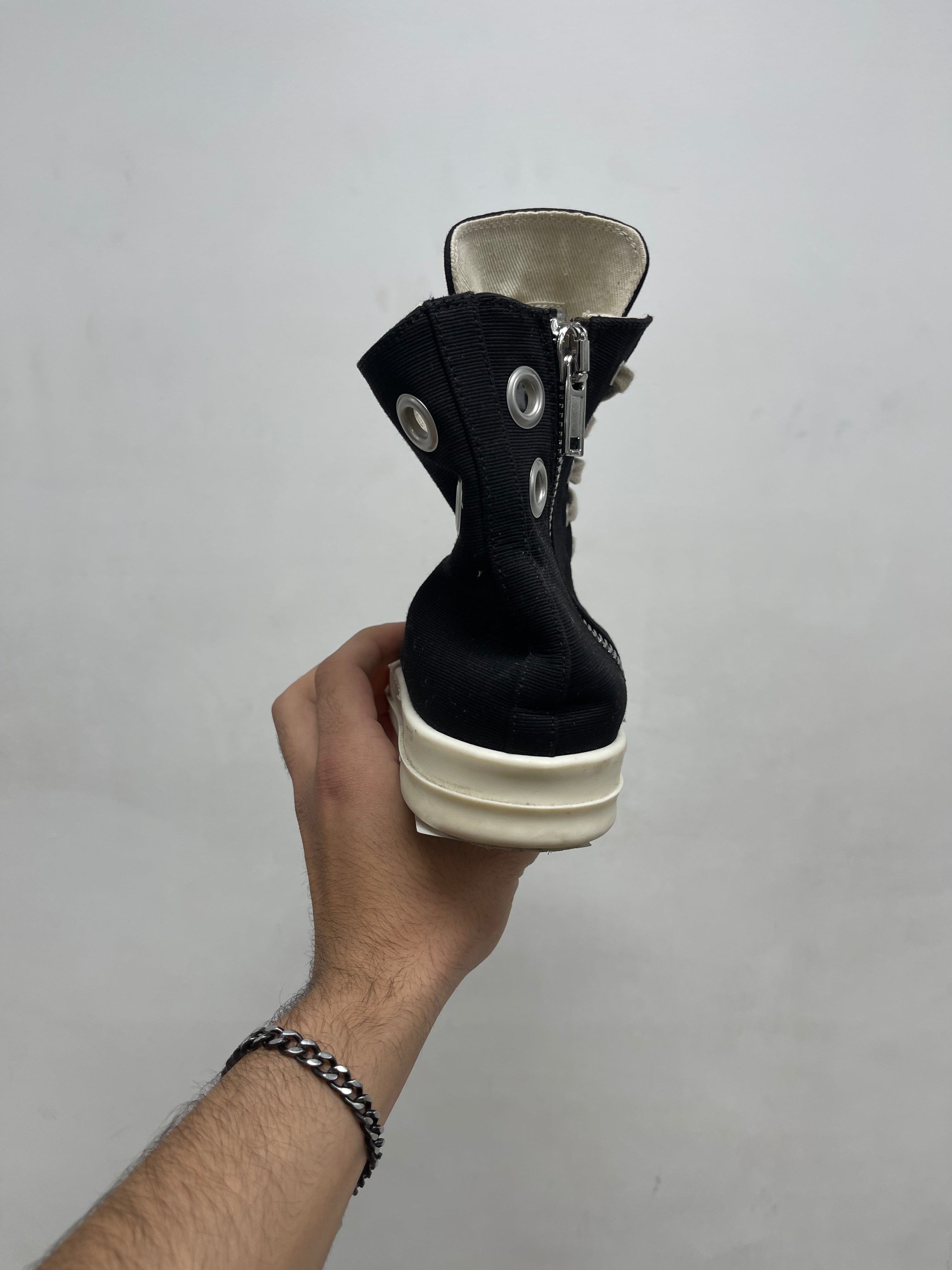 Rick Owens Black Eyelit DRKSHDW Hi Sneakers