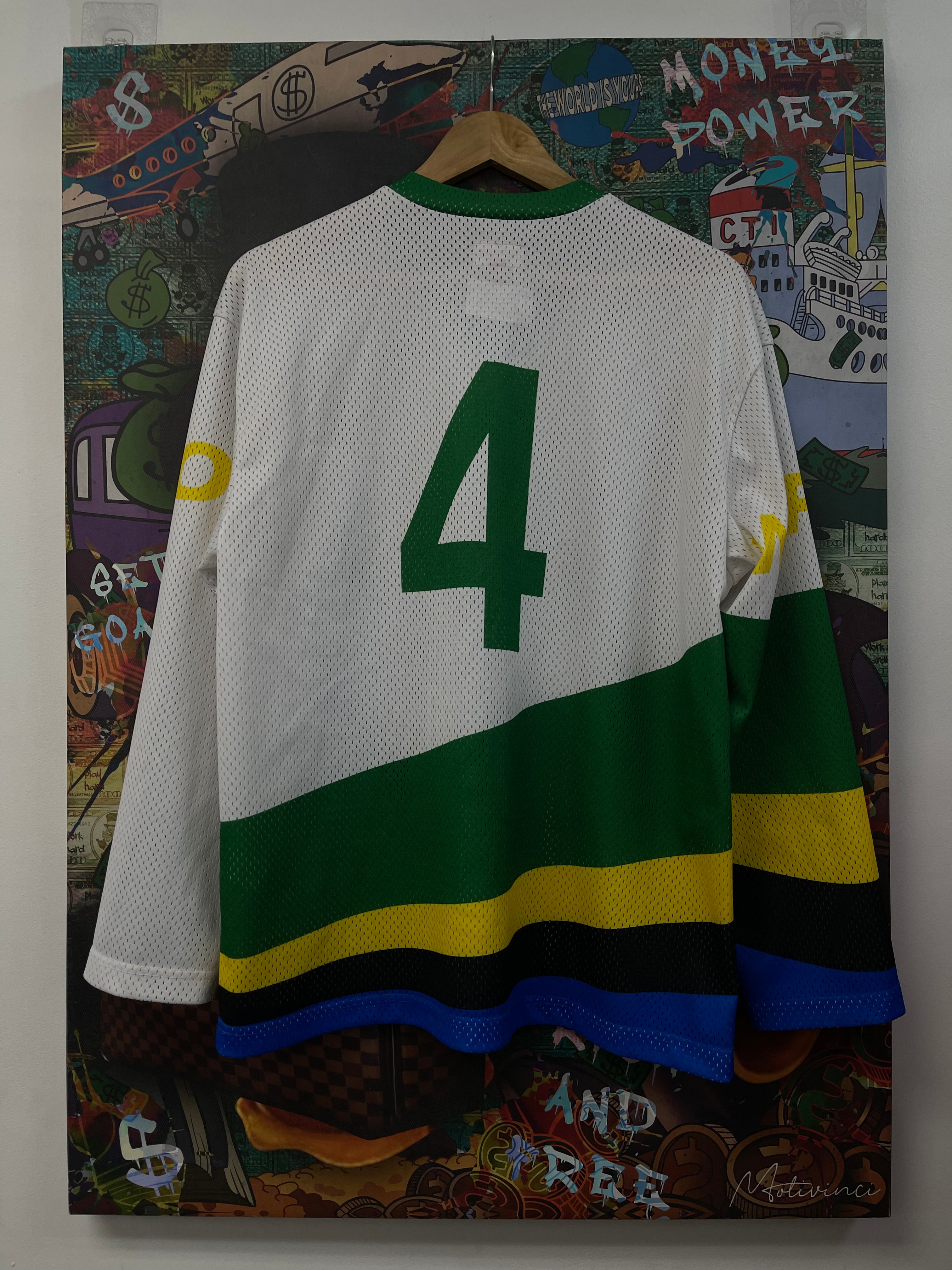 Supreme Hockey White Green Jersey