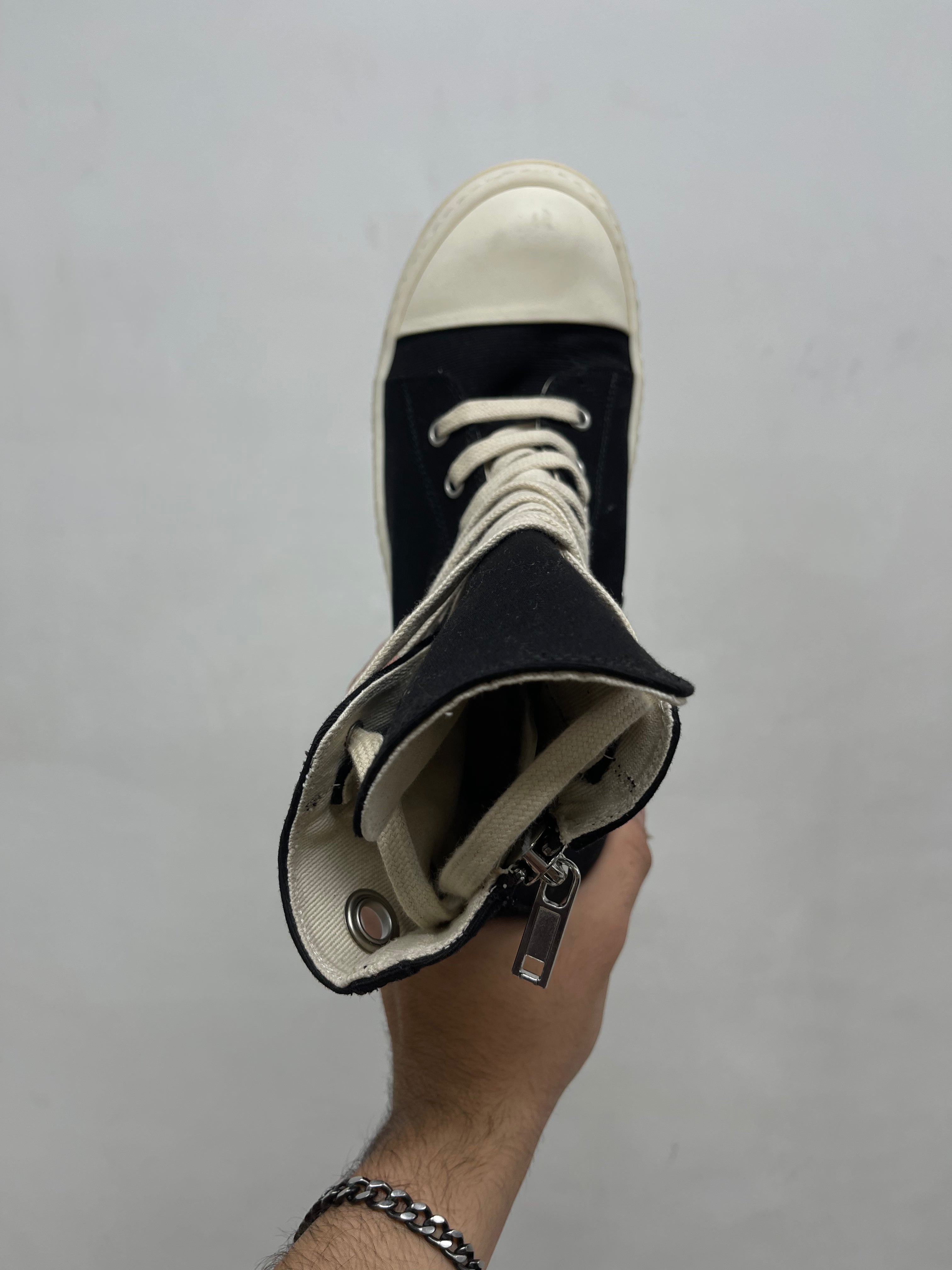 Rick Owens Black Eyelit DRKSHDW Hi Sneakers