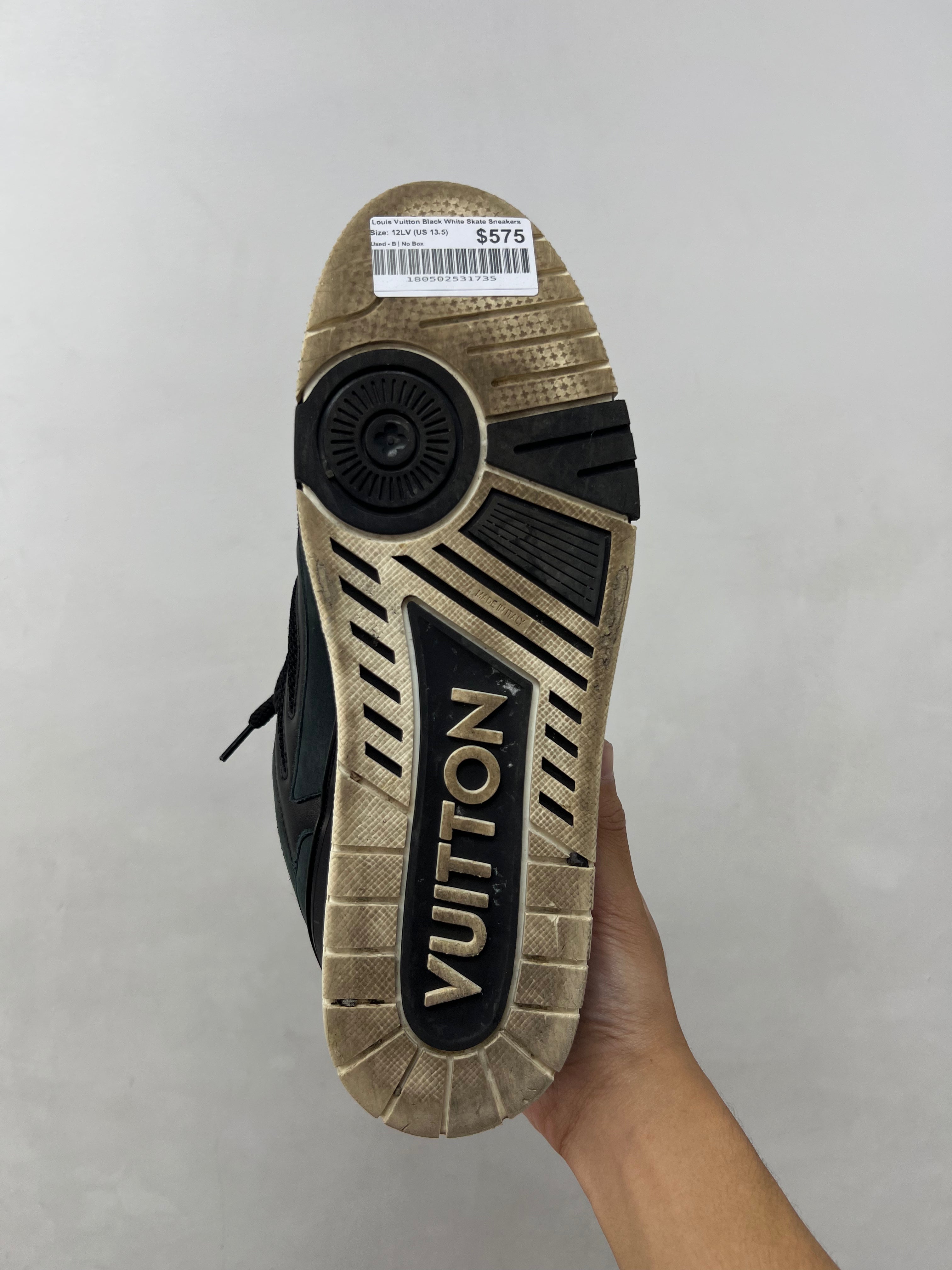 Louis Vuitton Black White Skate Sneakers