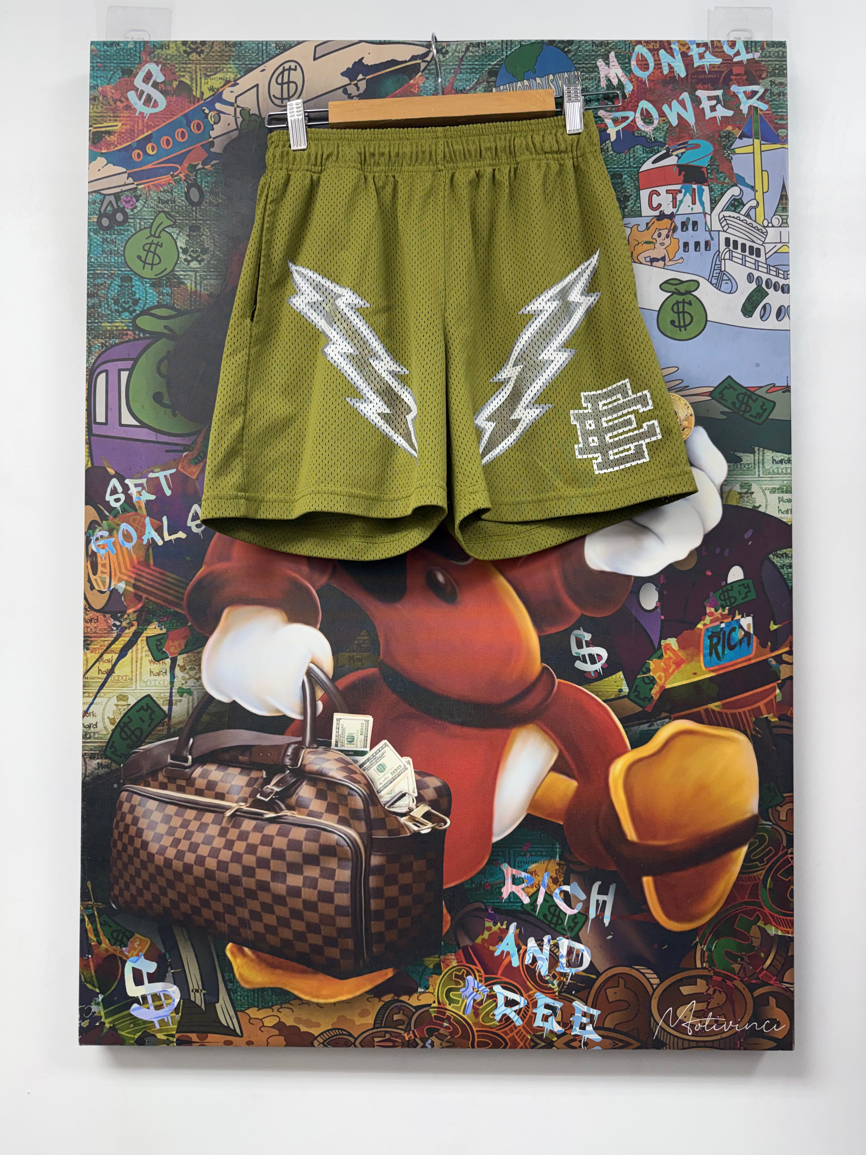 Eric Emanuel Olive Olive Logo Shorts