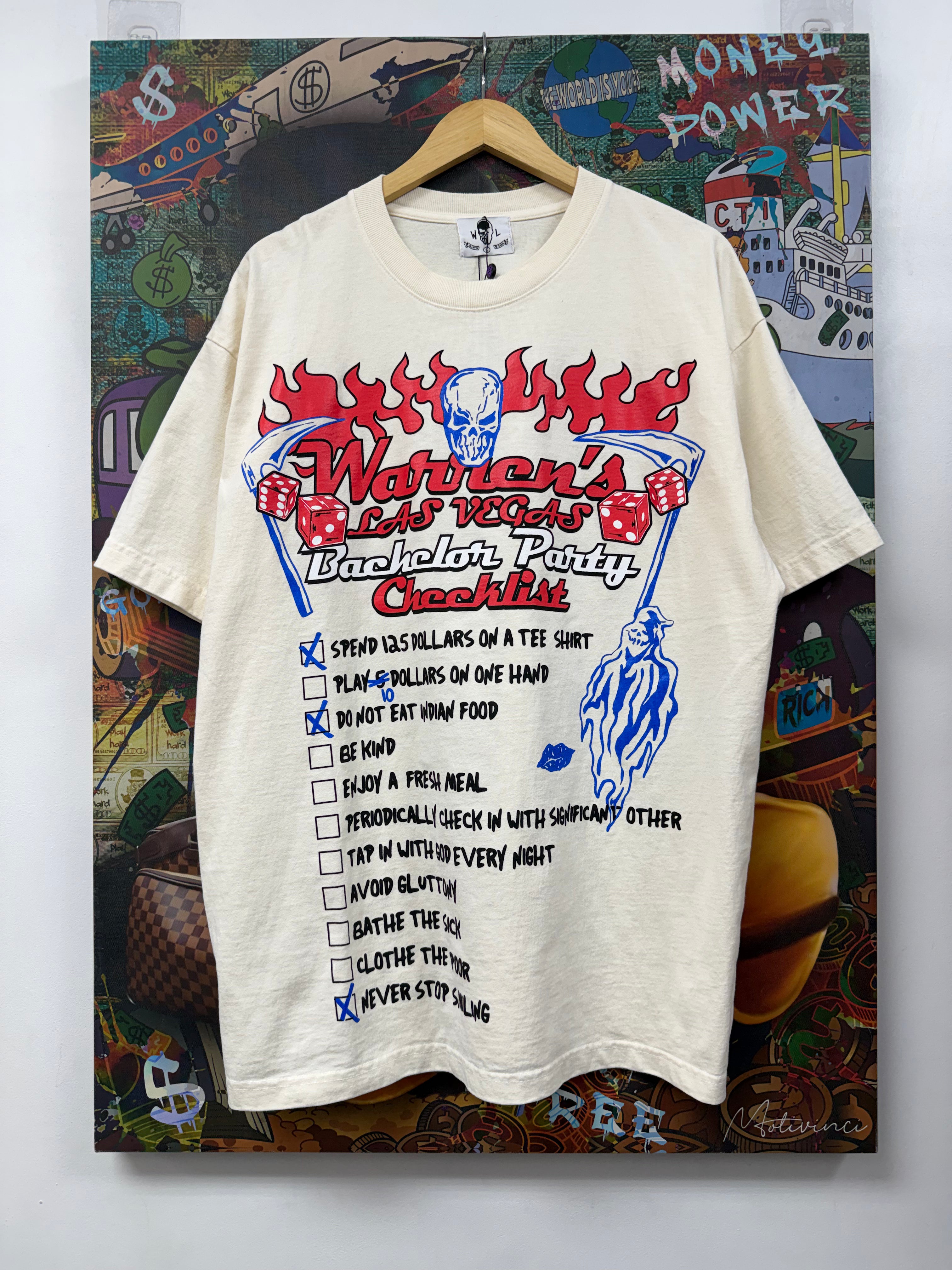 Warren Lotas Cream Checklist Tee