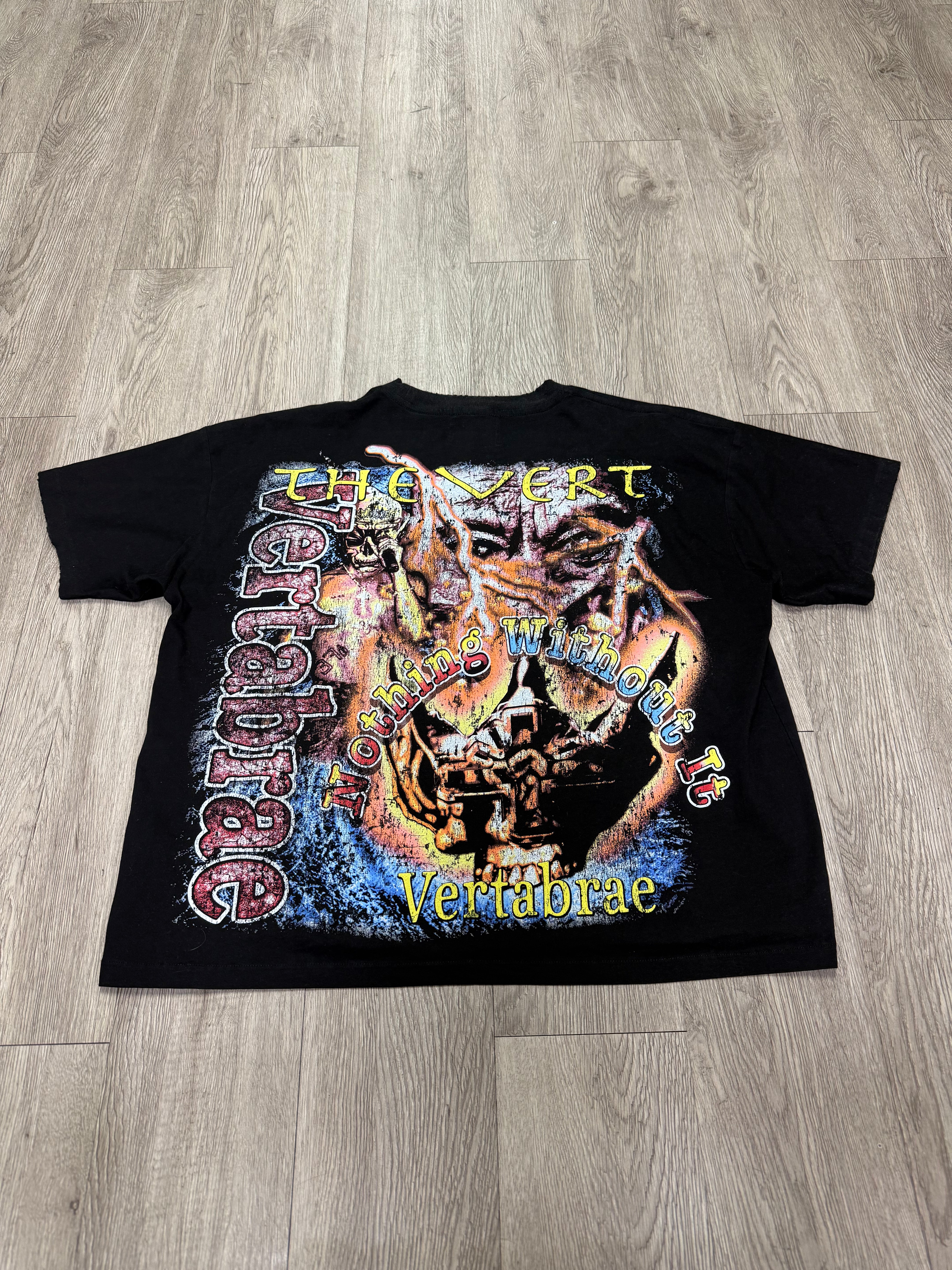 Vertabrae Vintage Black 7 Rap Tee
