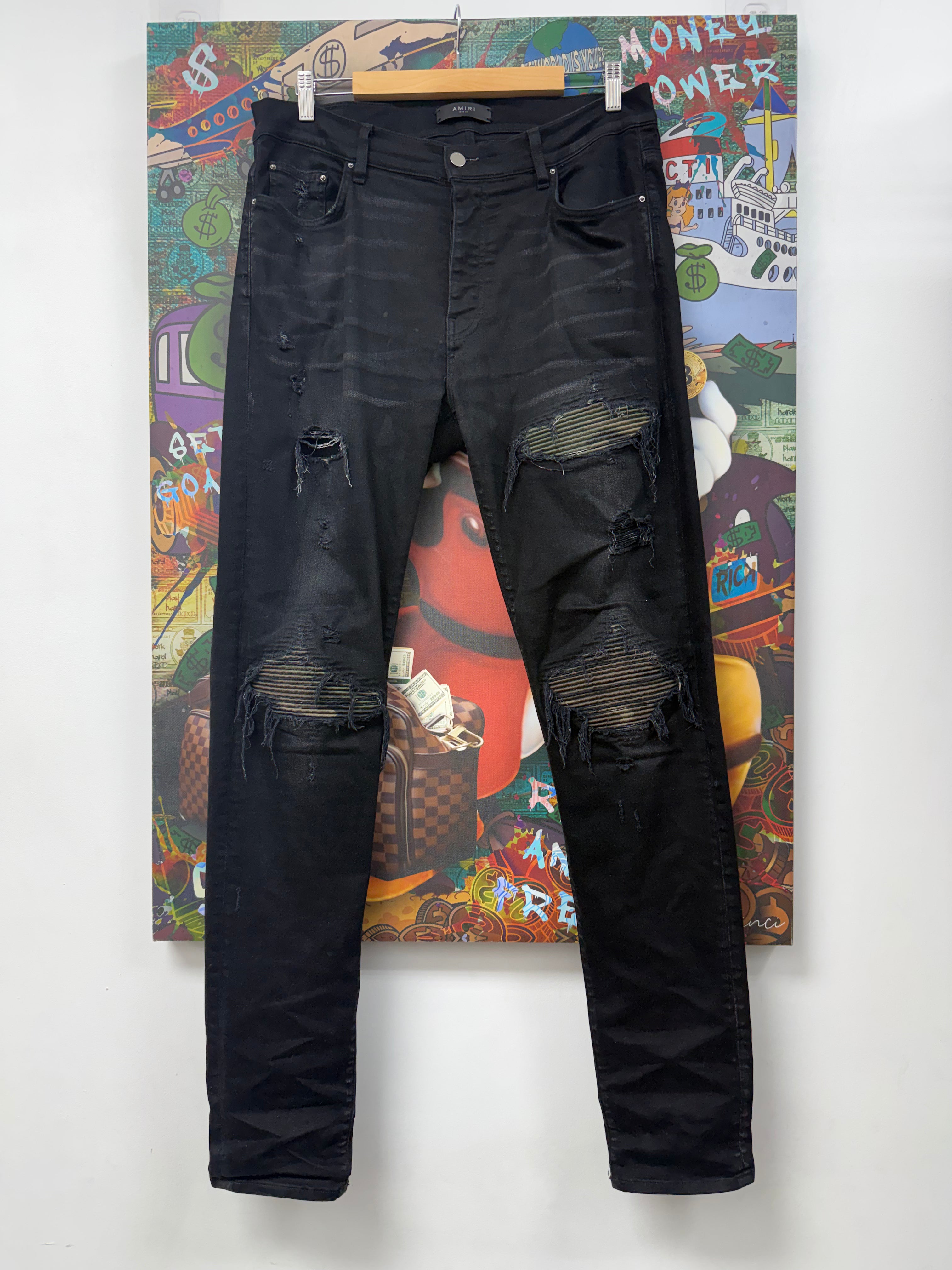 Amiri Black Mx1 Camo Jeans