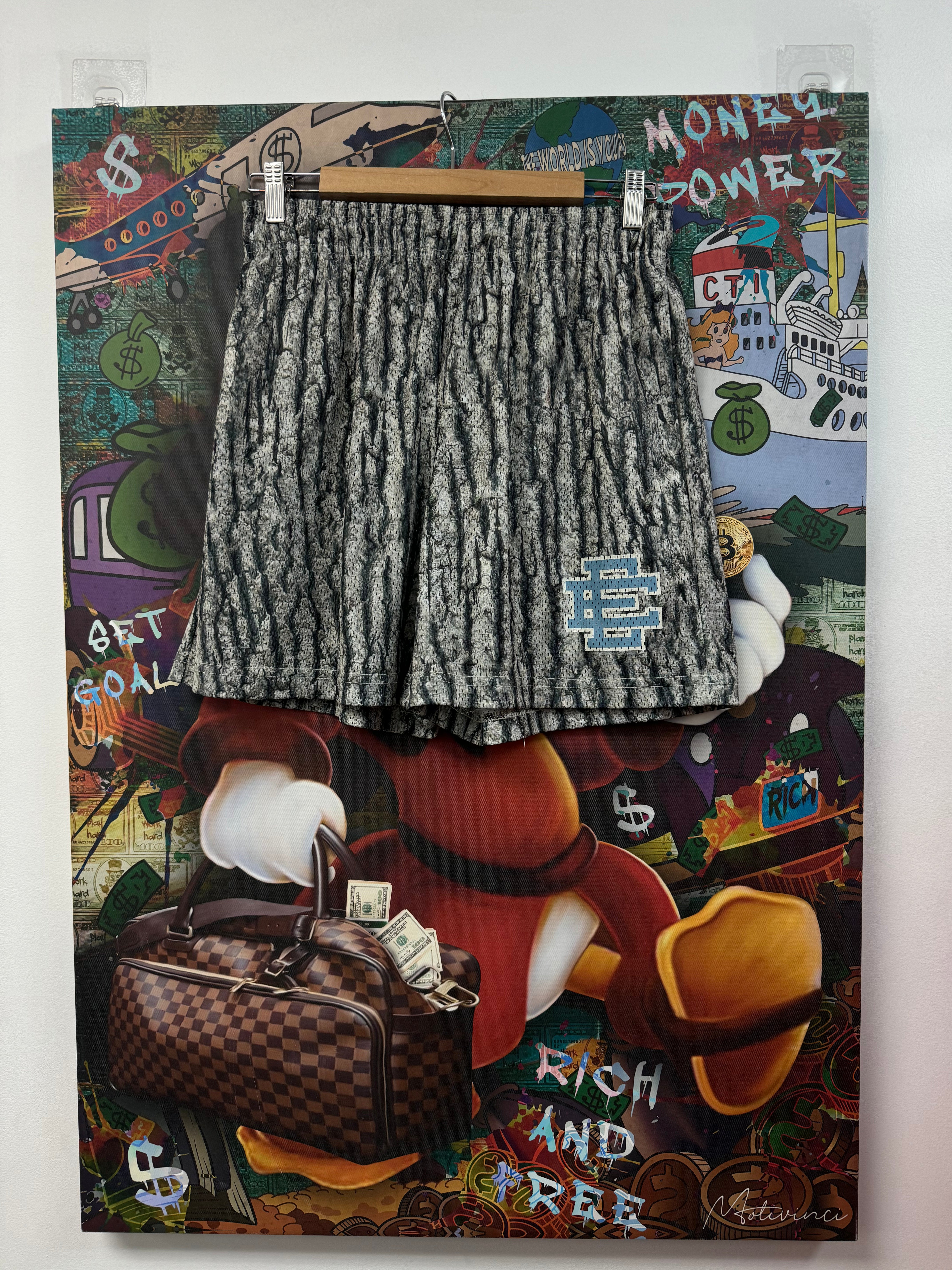 Eric Emanuel Grey Baby Blue Shorts