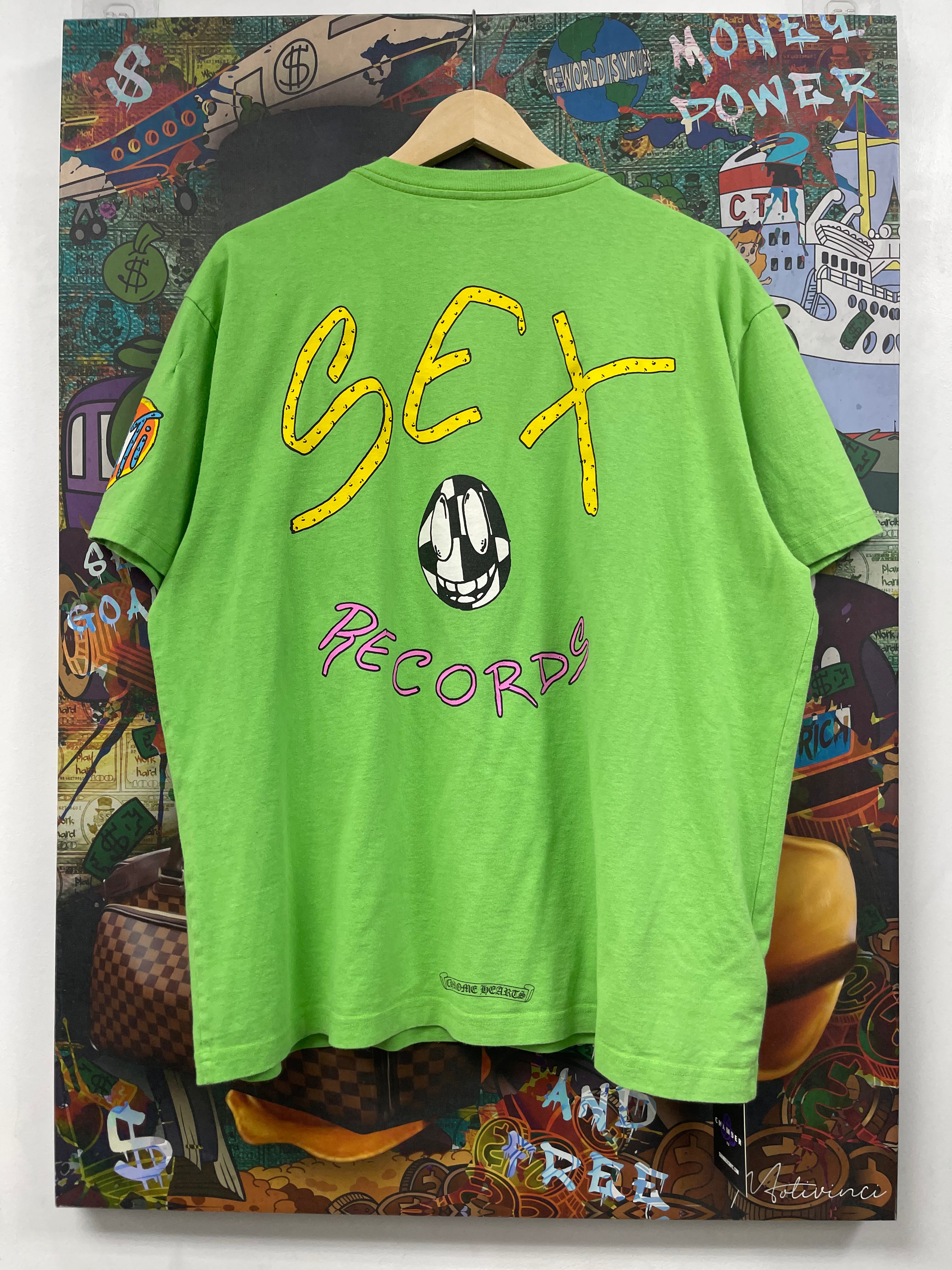 Chrome Hearts Matty Boy Green Sex Records (Repaired Pin Hole) Tee