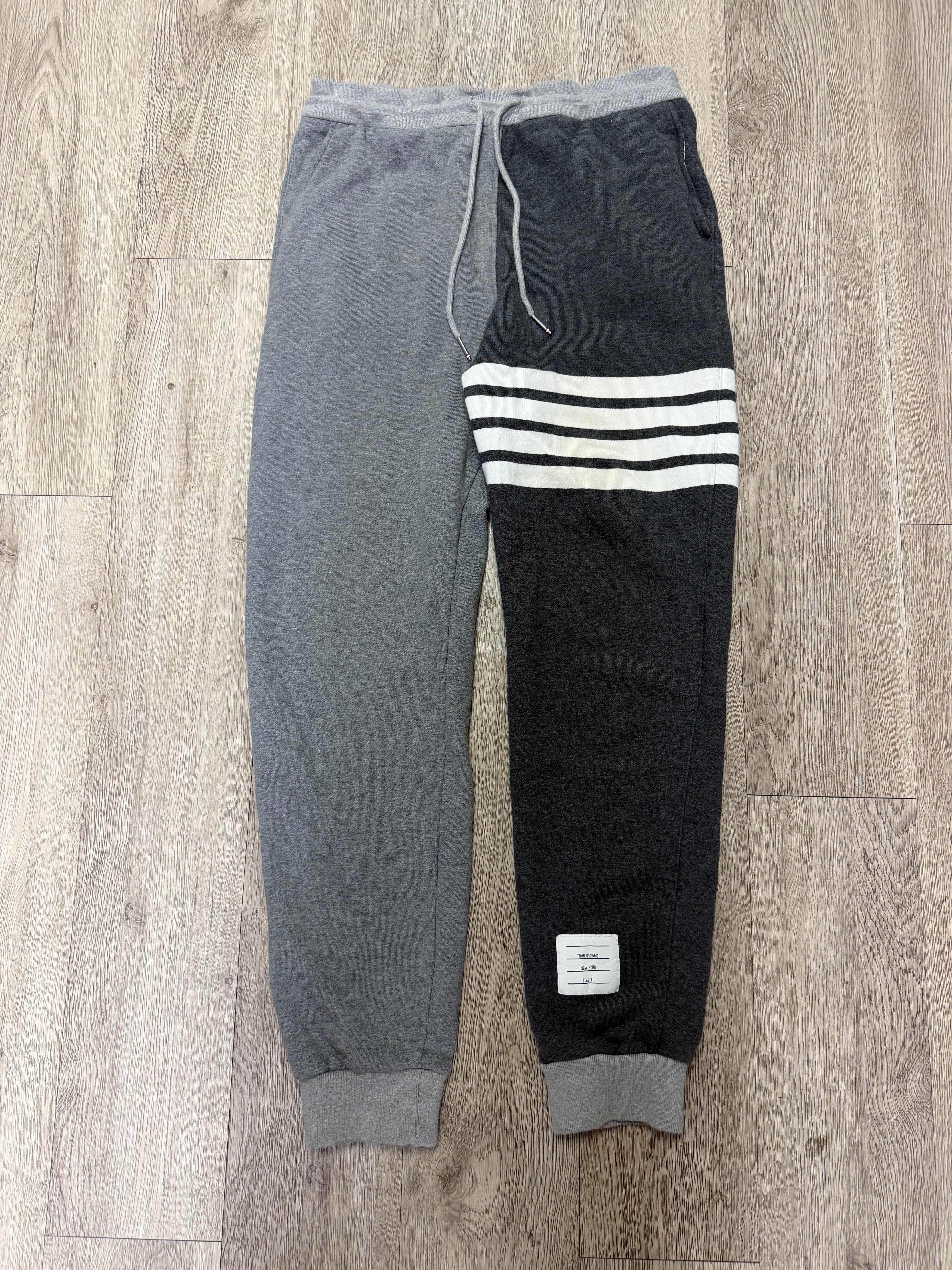 Thom Browne Grey White Sweatpants