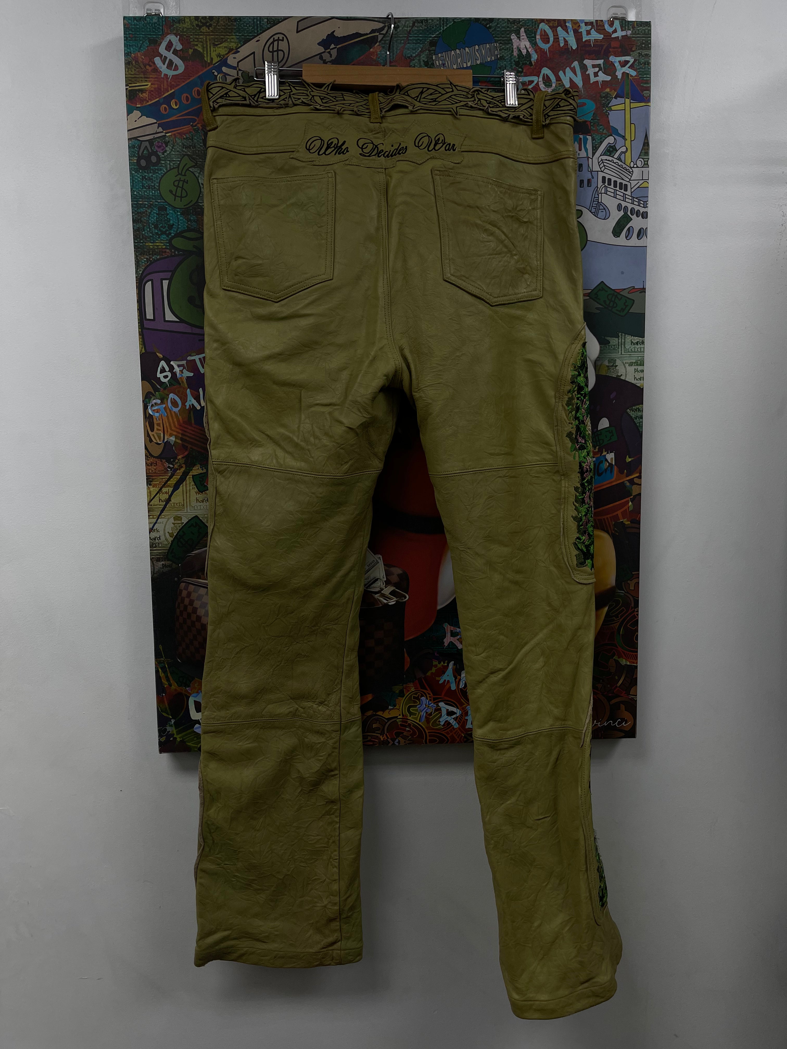 Who Decides War Leather Garden Glass Pants
