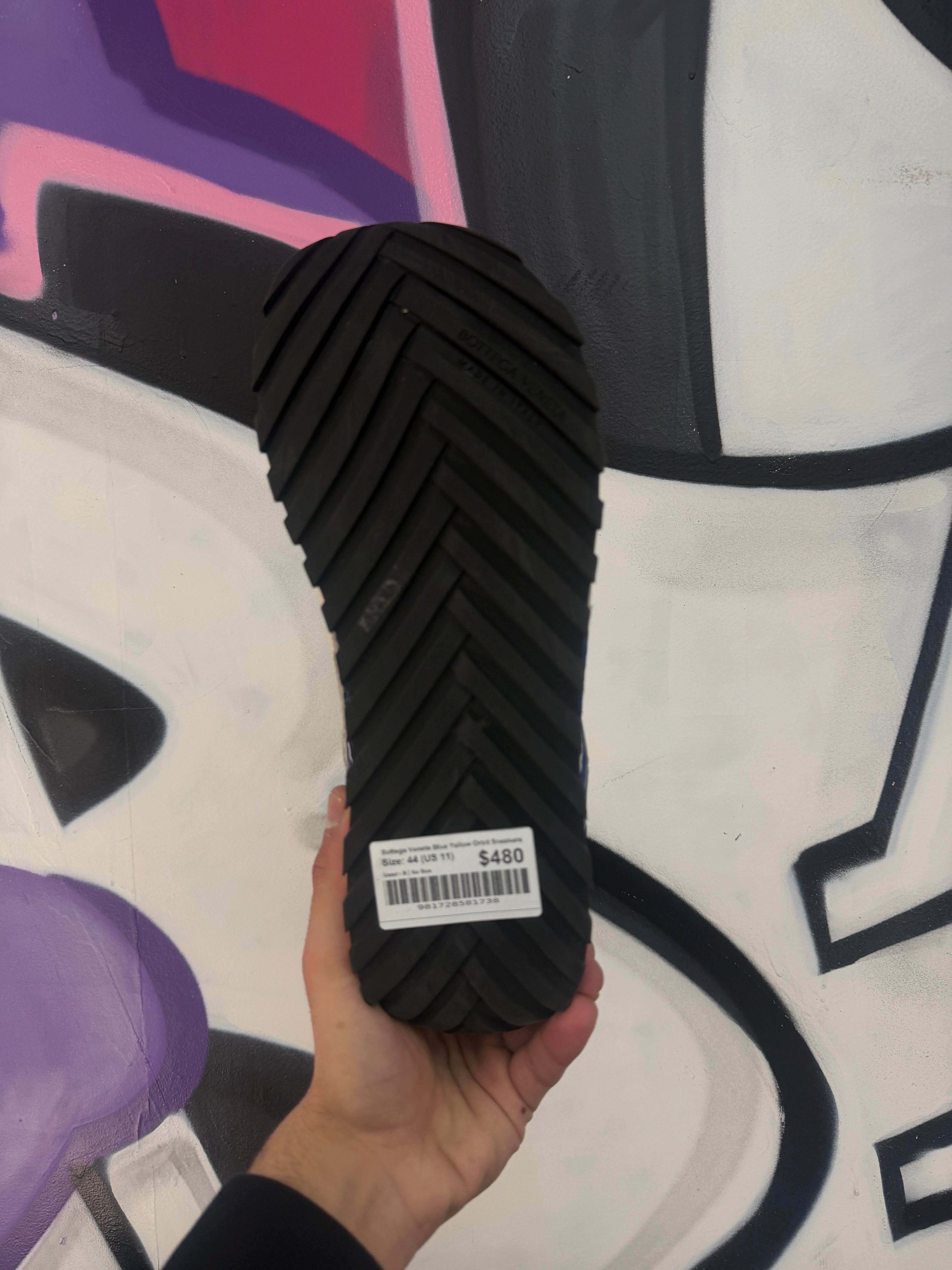 Bottega Veneta Blue Yellow Orbit Sneakers