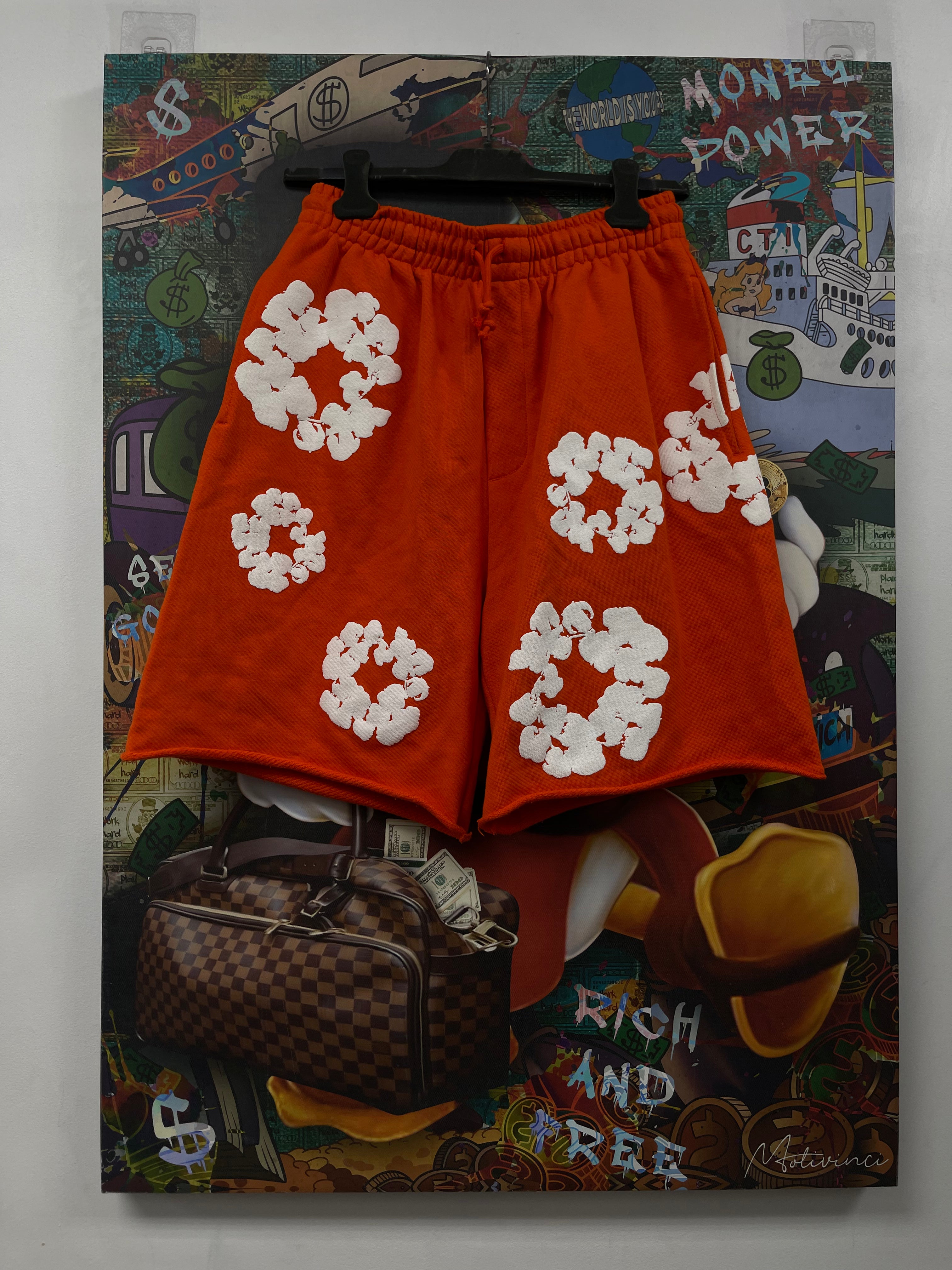 Denim Tears Orange Wreath Shorts