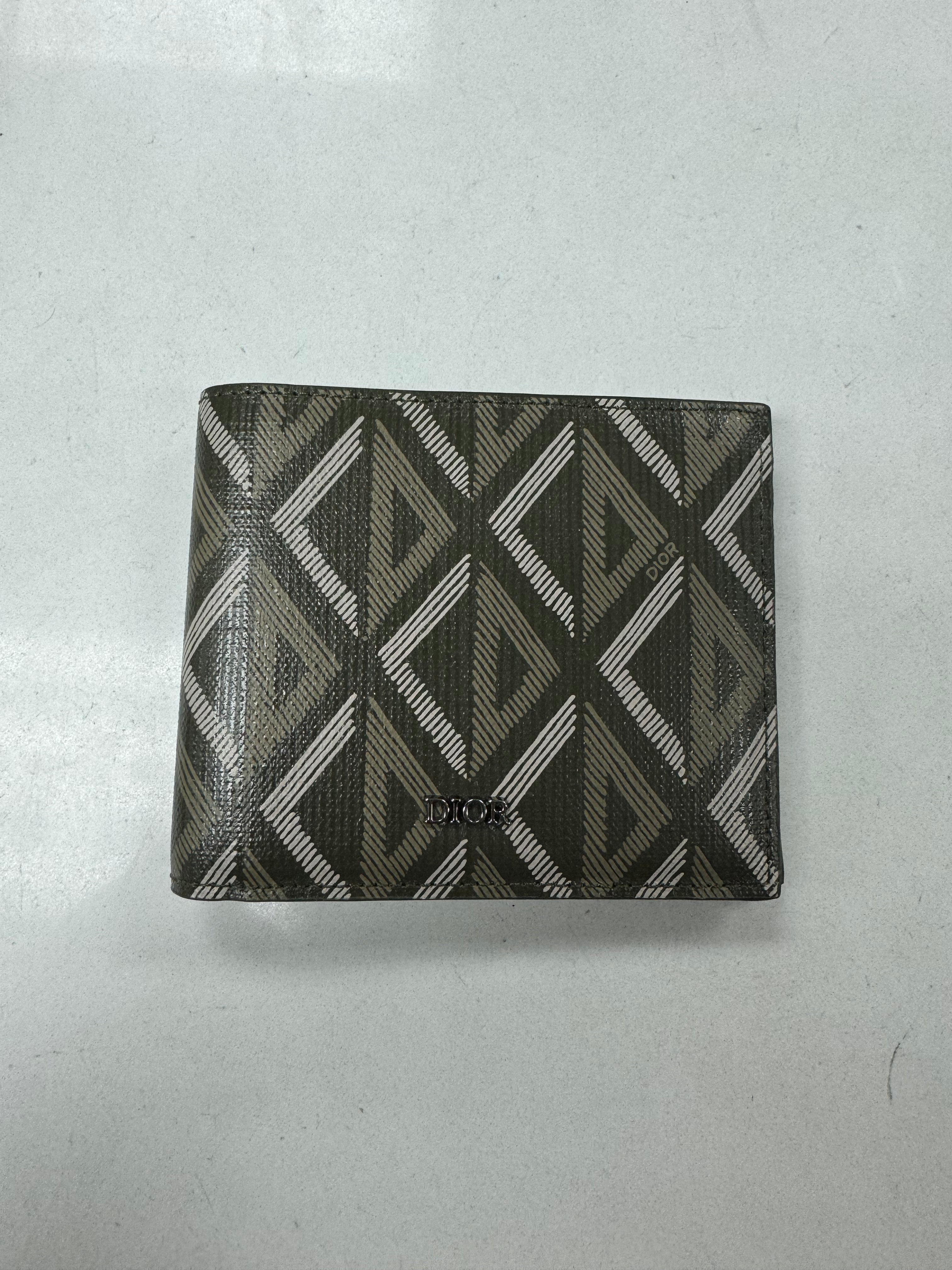 Dior CD Monogram Bi-Fold Wallet Olive New OS N/A