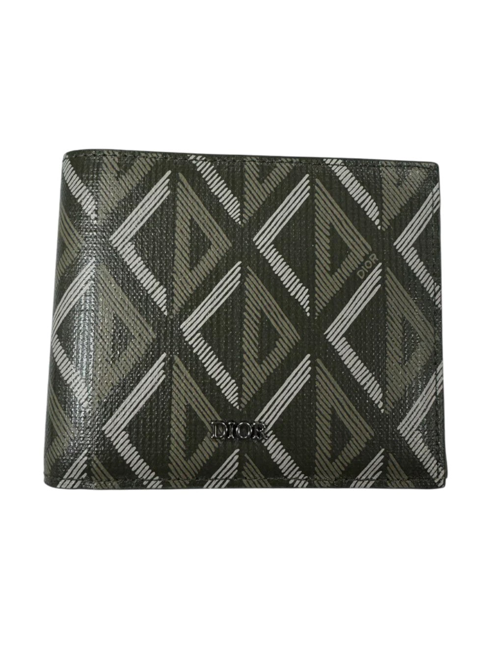 Dior CD Monogram Bi-Fold Olive Wallet