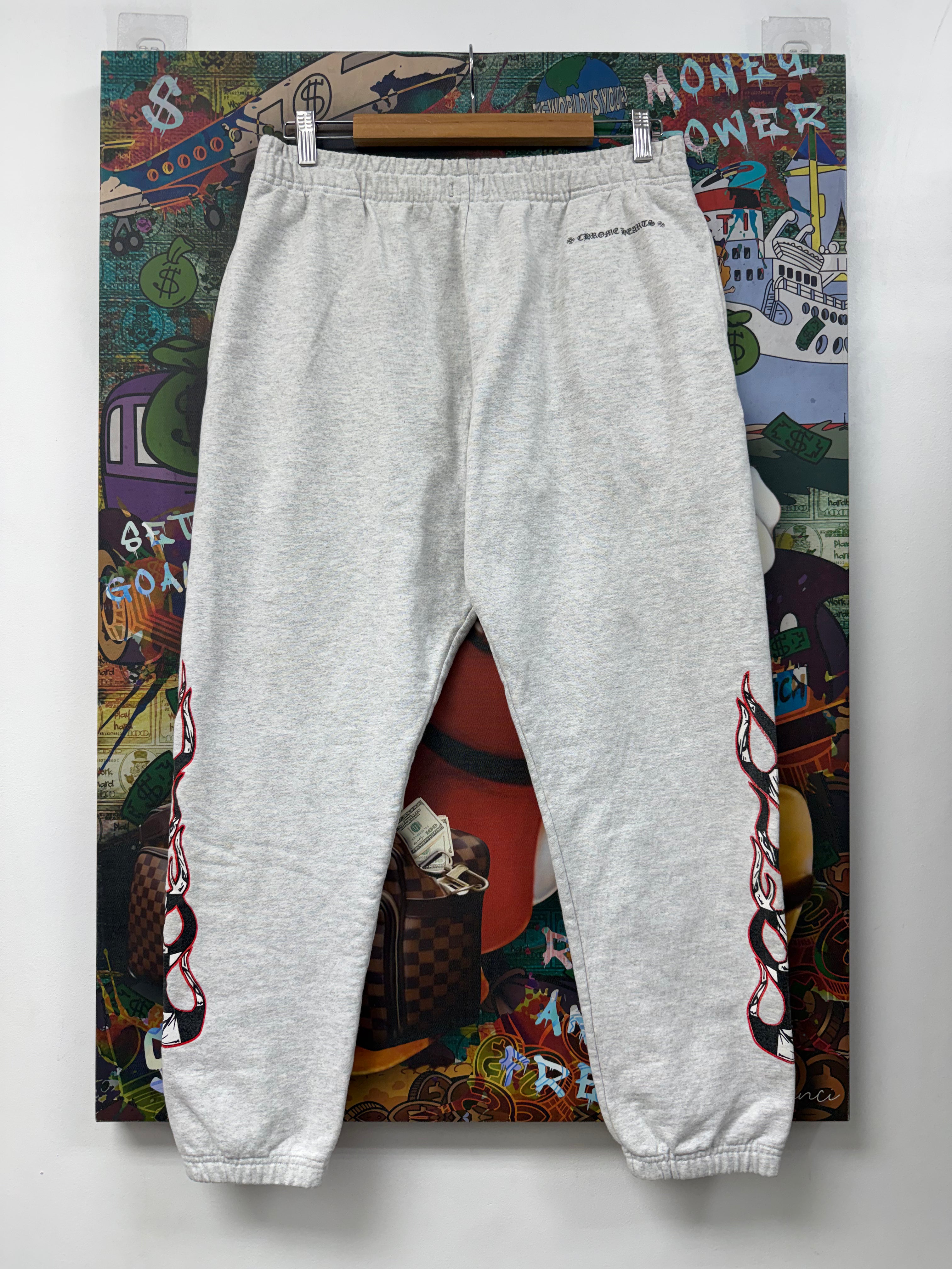 Chrome Hearts Matty Boy Grey Stay Fast (Fits A Large) Sweats