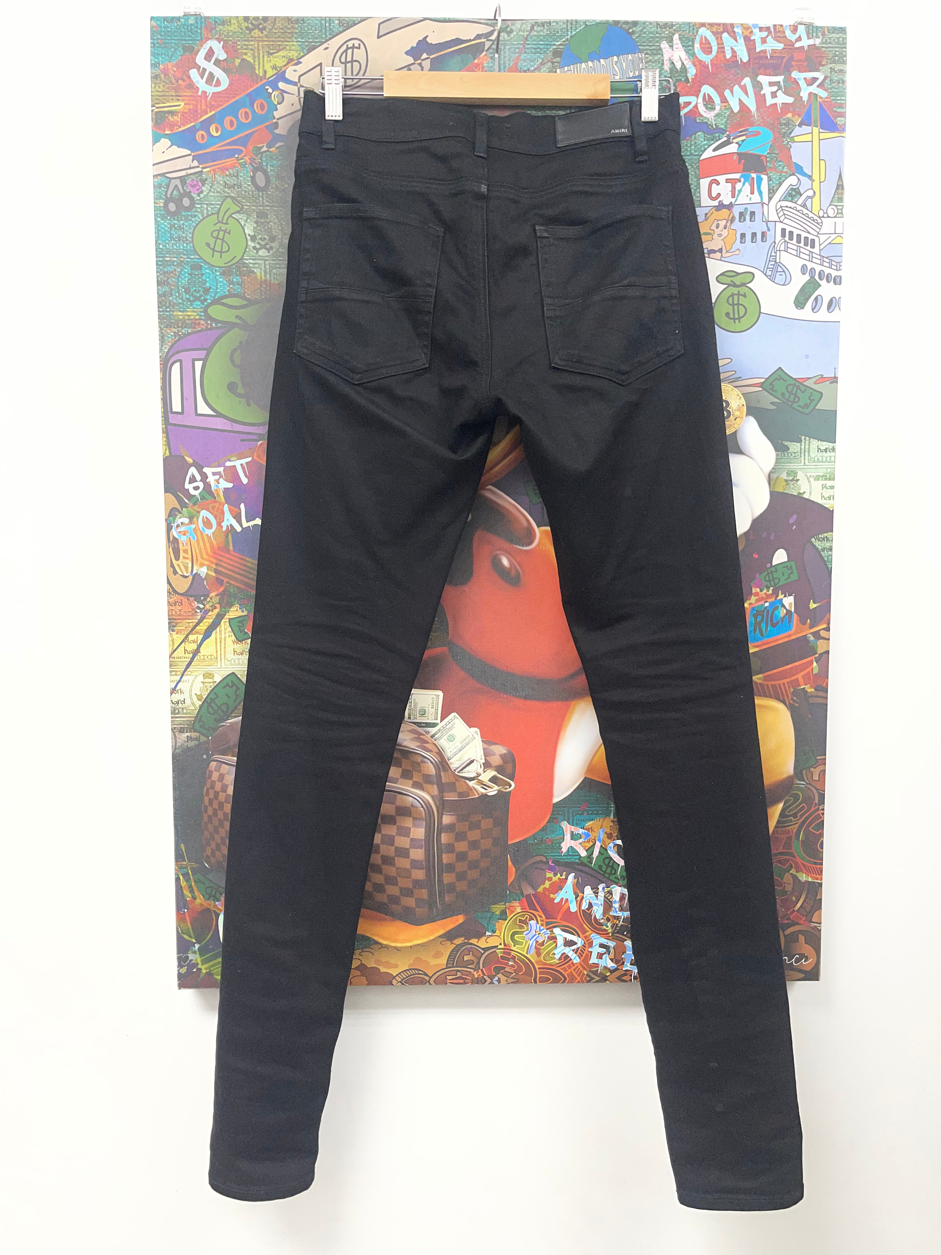 Amiri MX1 Black Black Patch (Old Season Zipper) Jeans