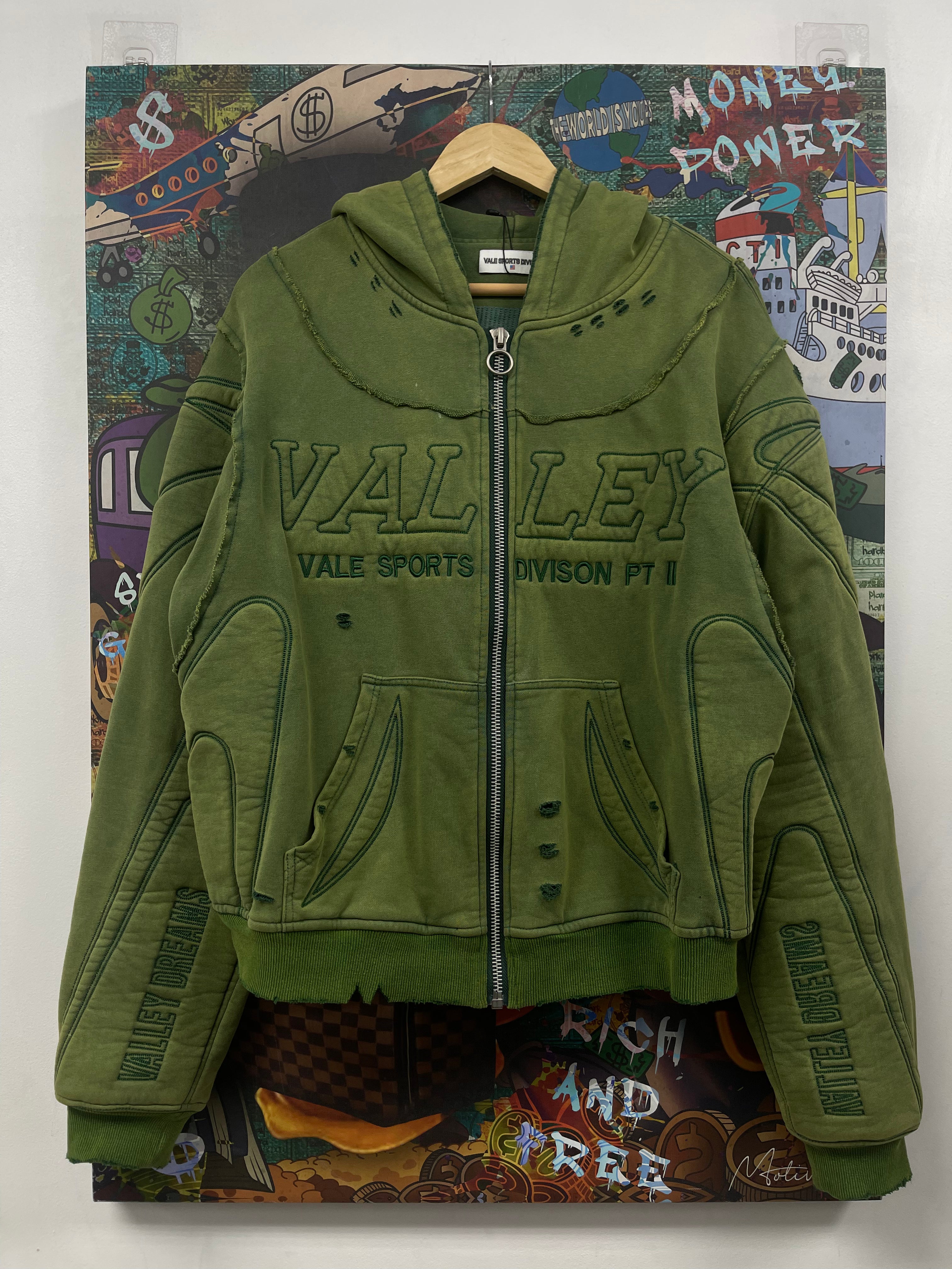 Vale Olive Armored Zip Up