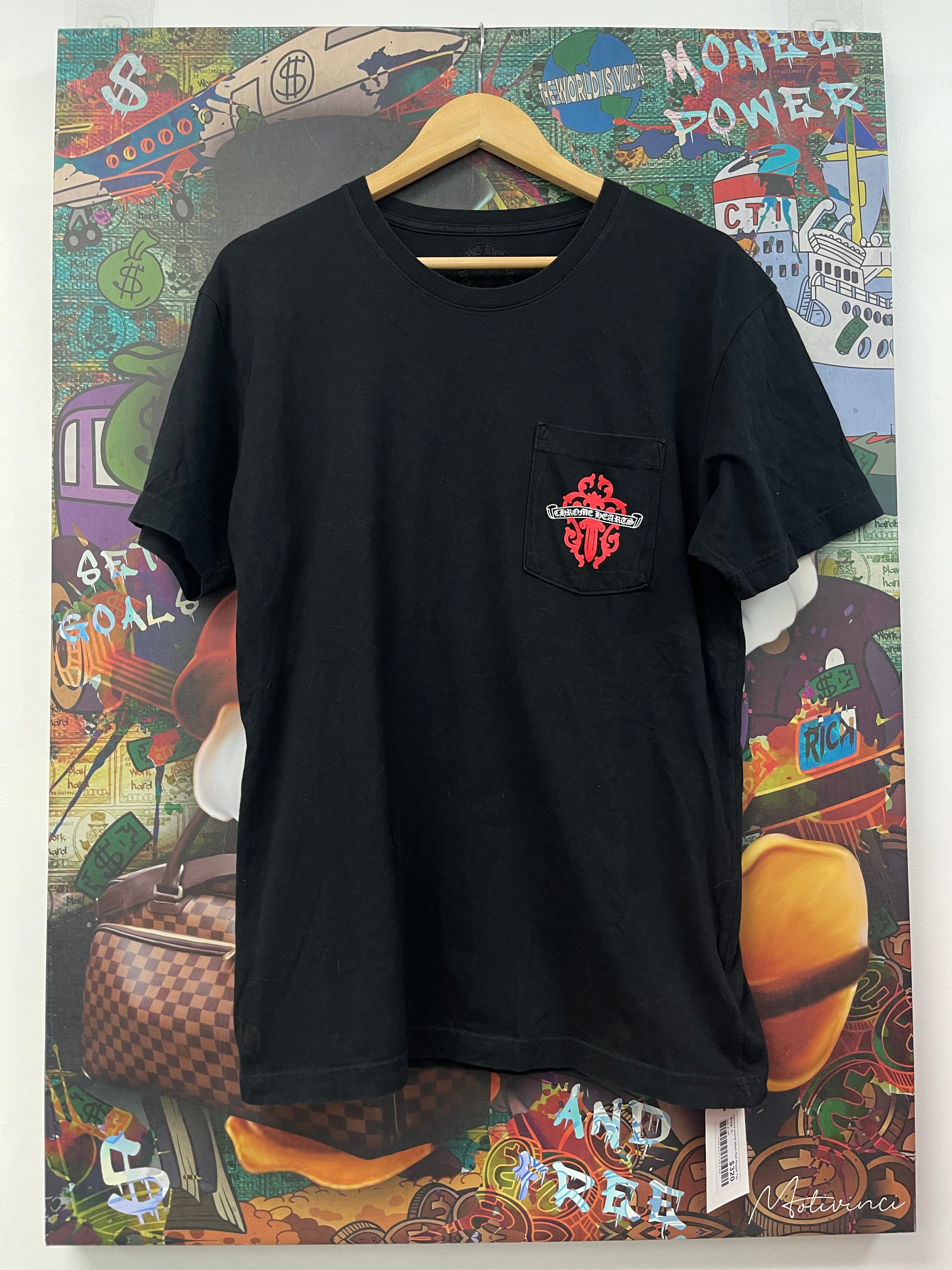 Chrome Hearts Black Red Dagger Tee