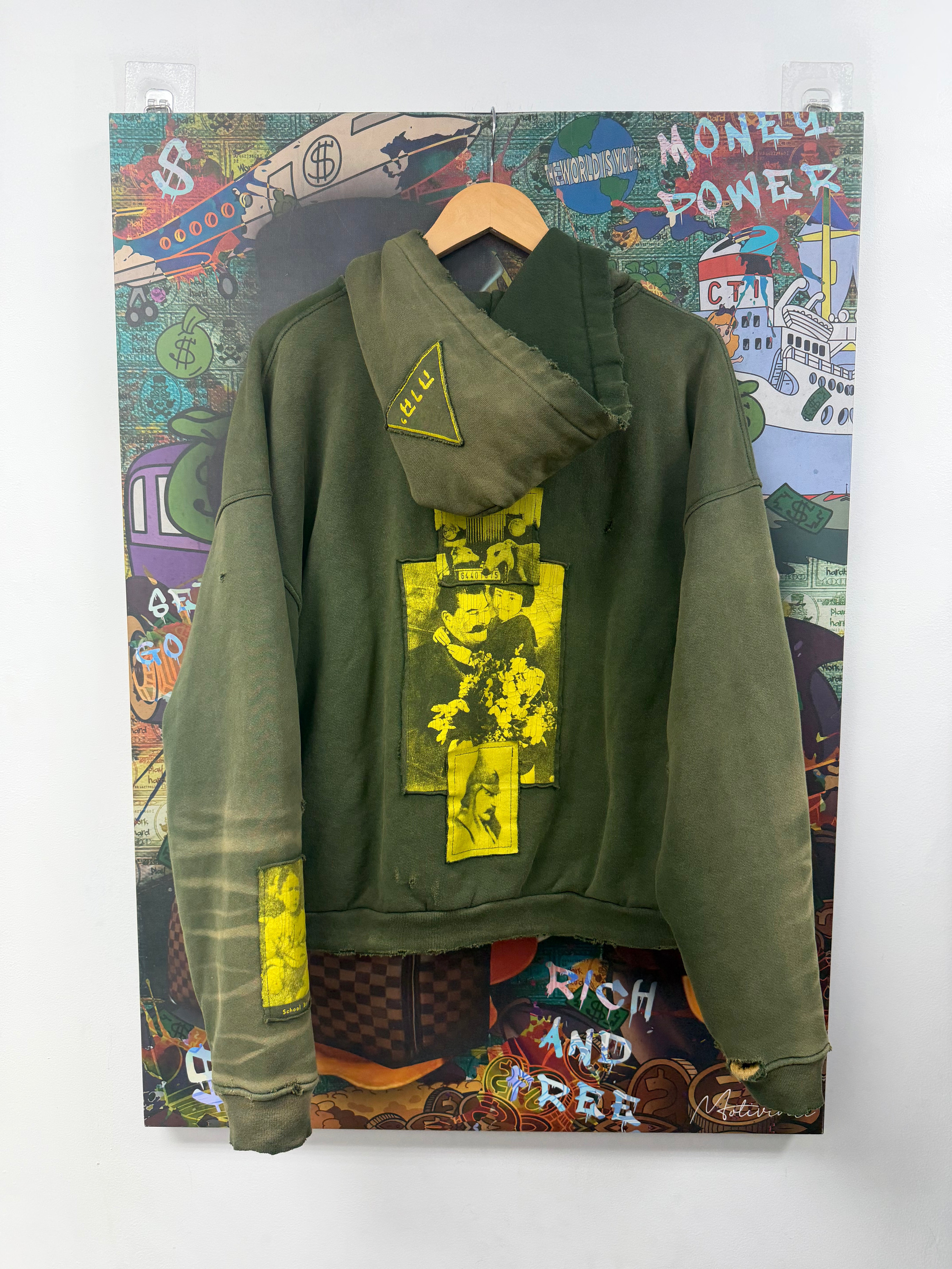 ENFANTS RICHES DÉPRIMÉS Green Two Wars Zip Up Hoodie