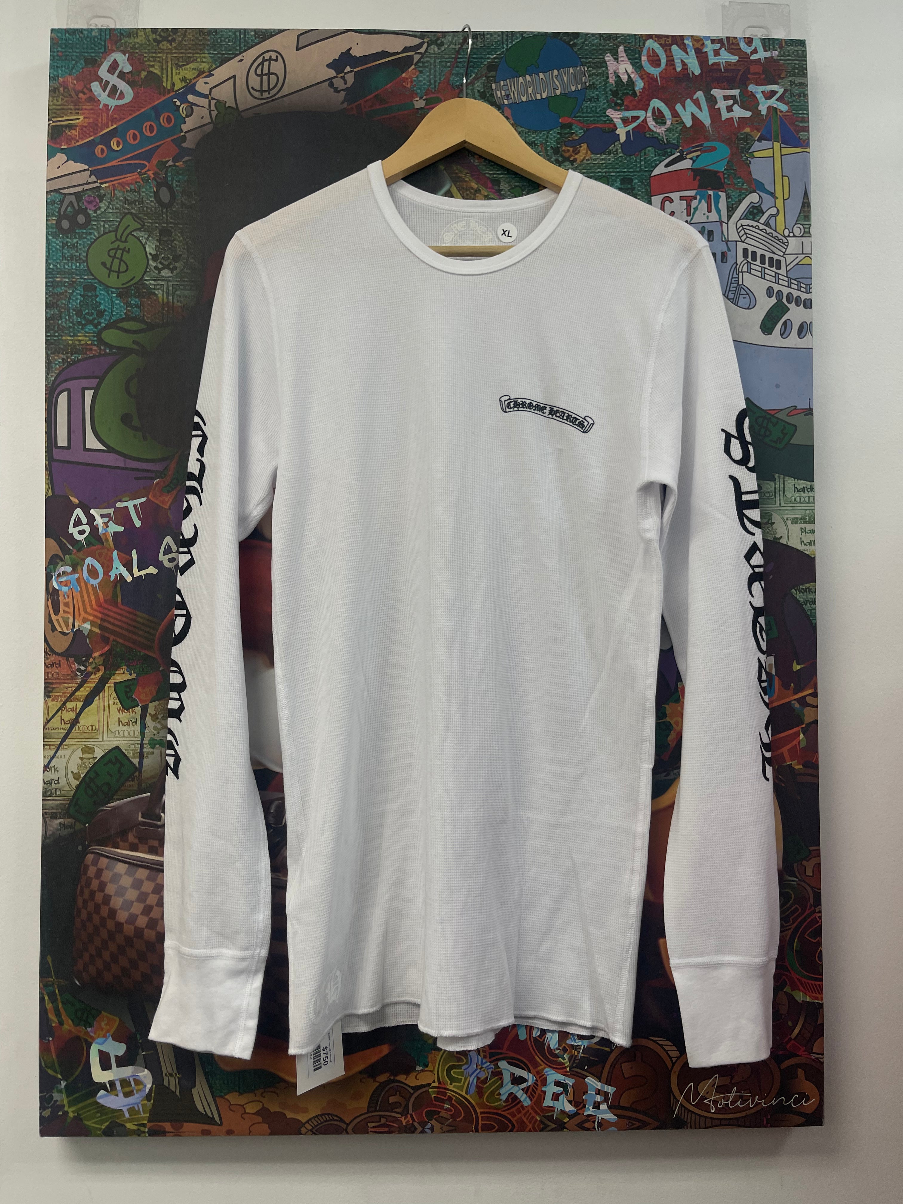 Chrome Hearts White Scroll Logo LS Thermal