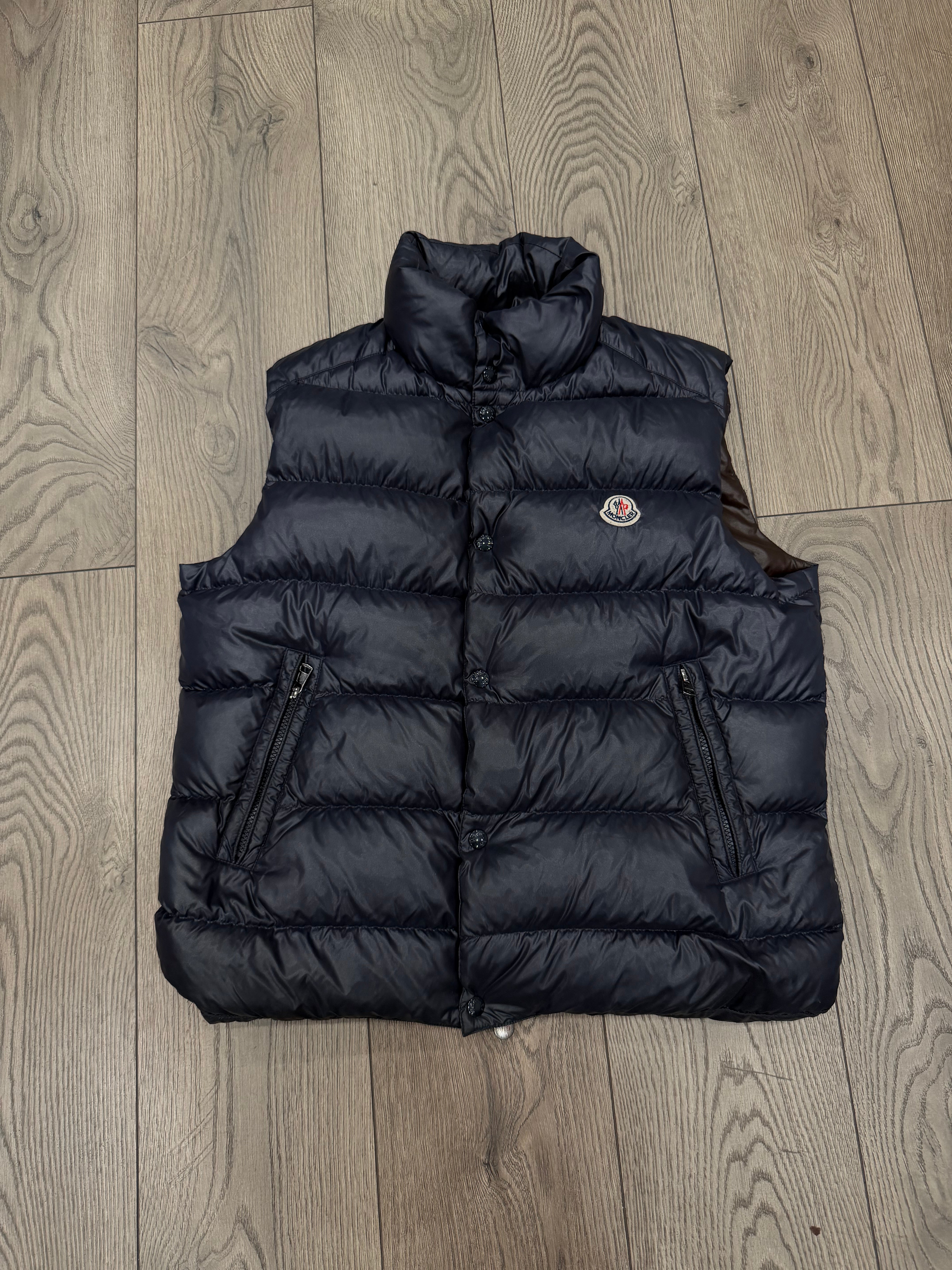 Moncler Navy Brown Puffer Vest