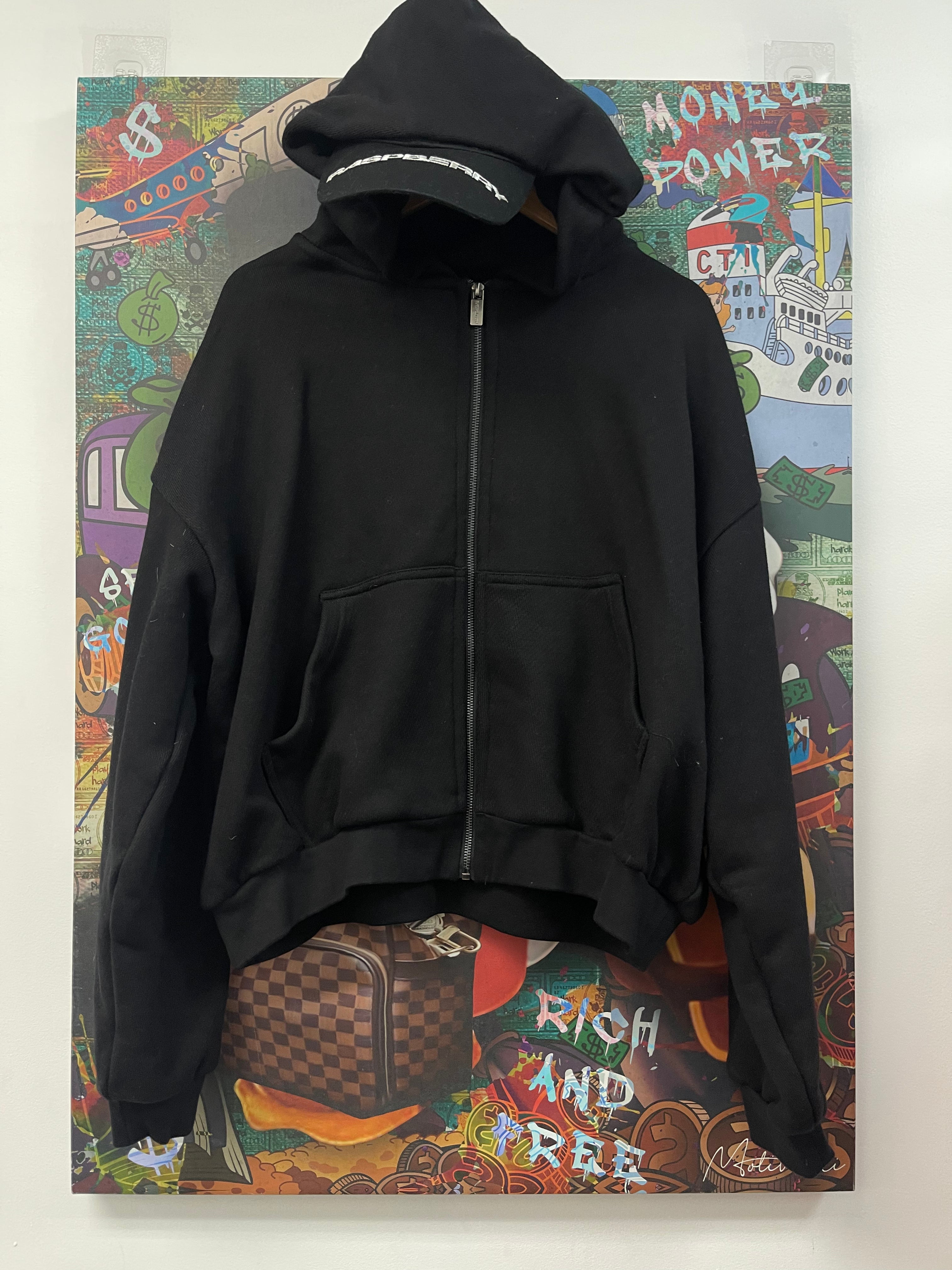 GV Black Dad Cap Zip Up Hoodie