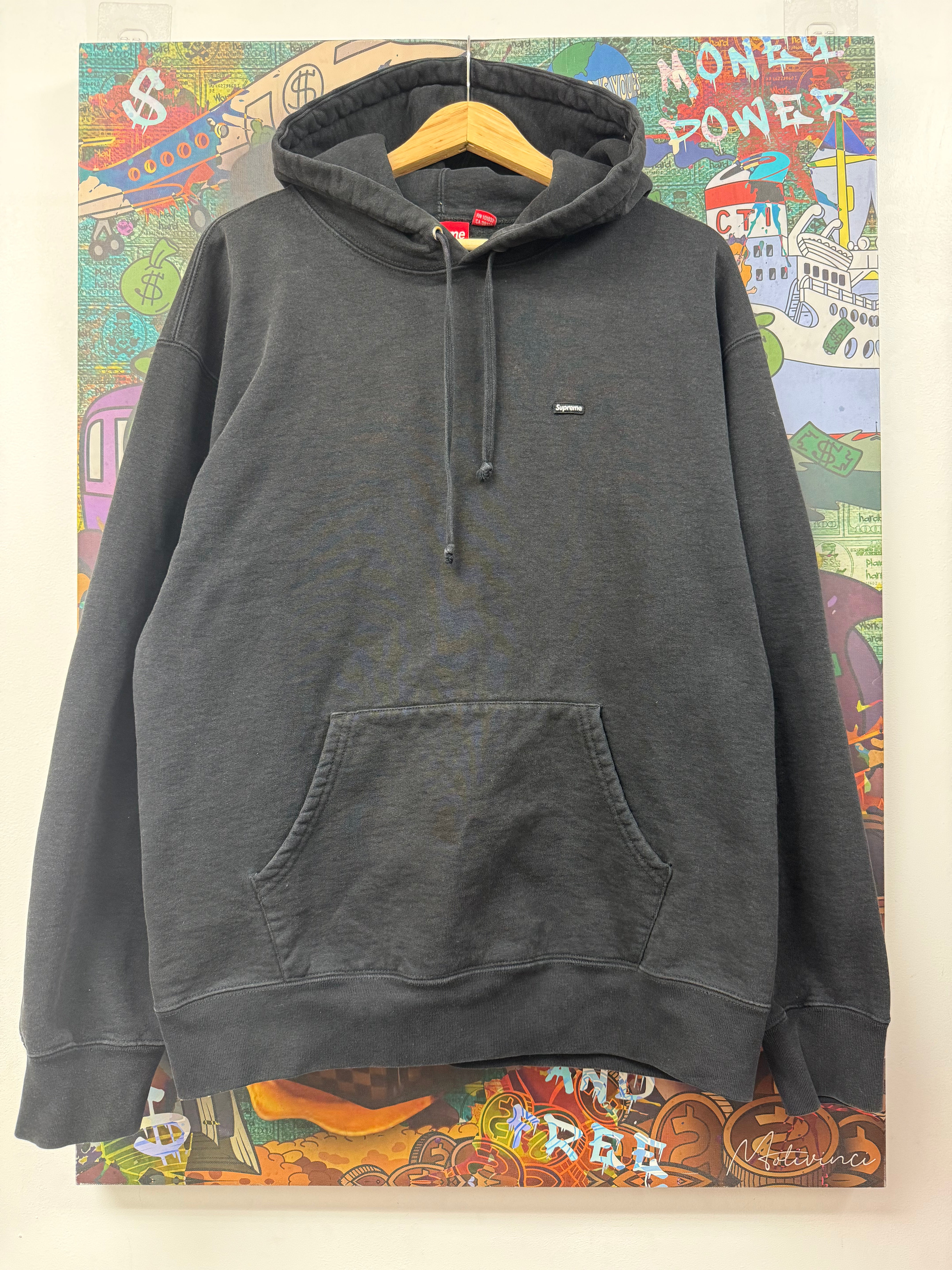 Supreme Black Small Box Logo Hoodie