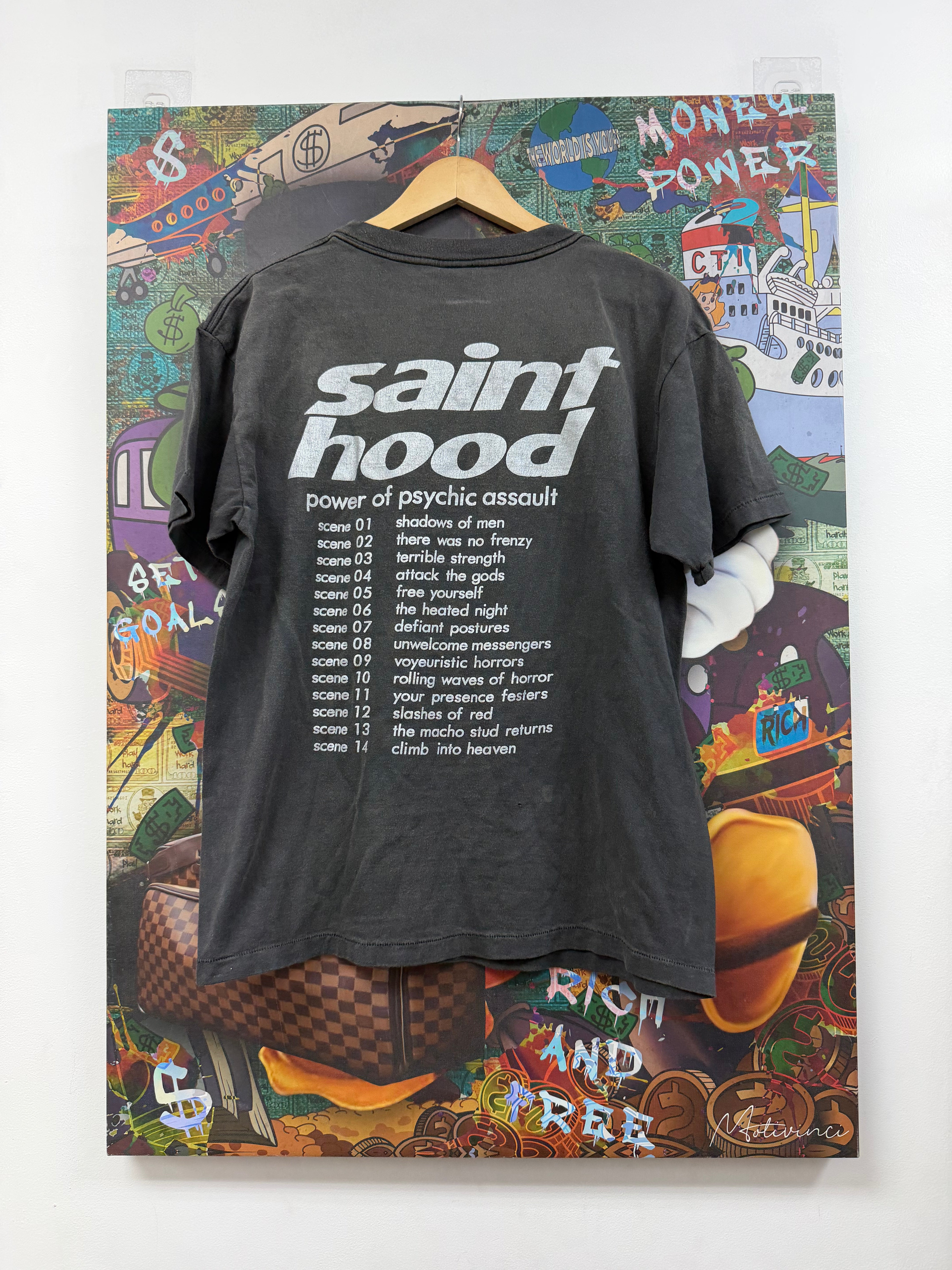 Saint Michael Grey Bike Saint Hood Tee