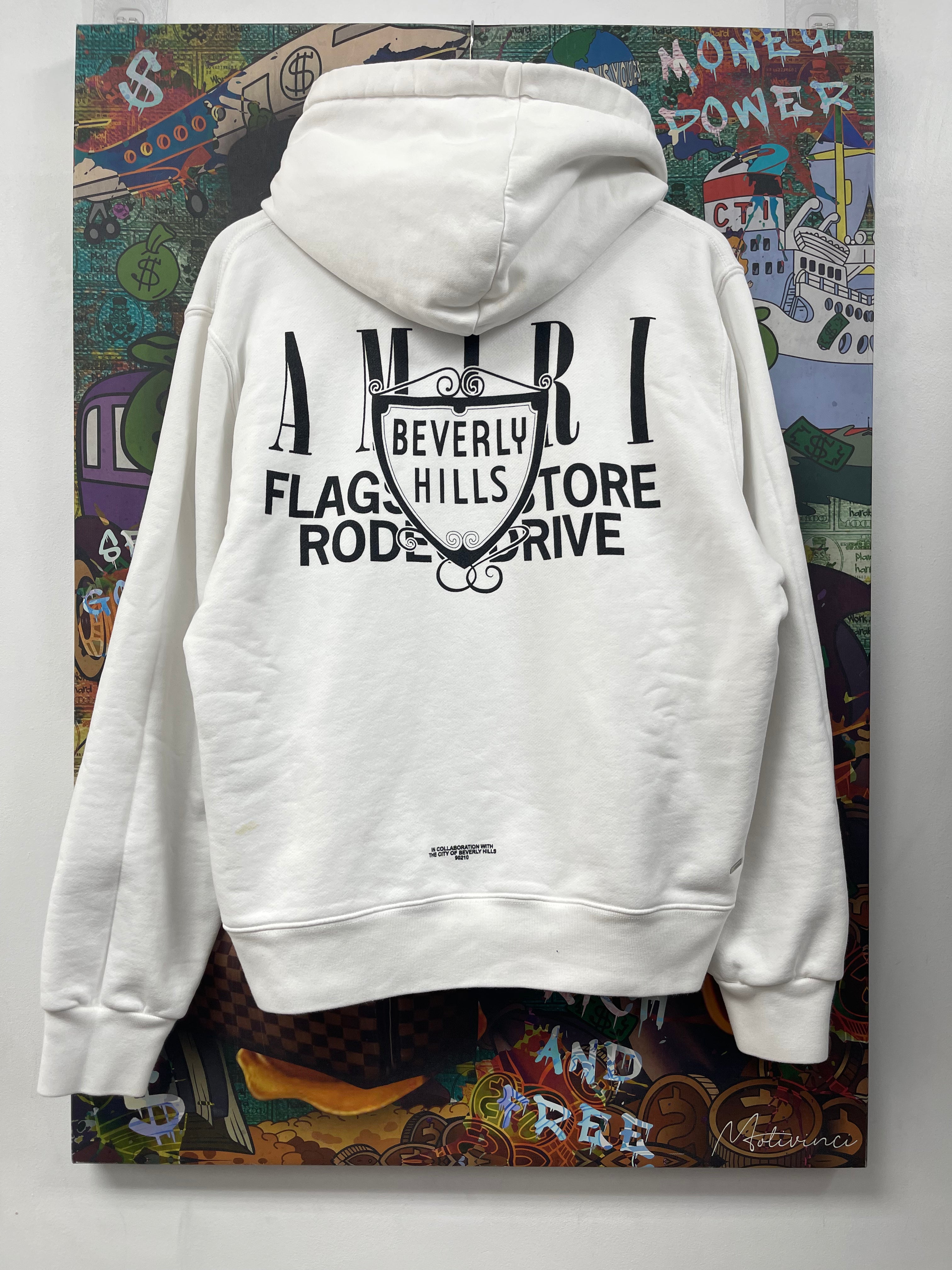 Amiri White Black Rodeo Hoodie