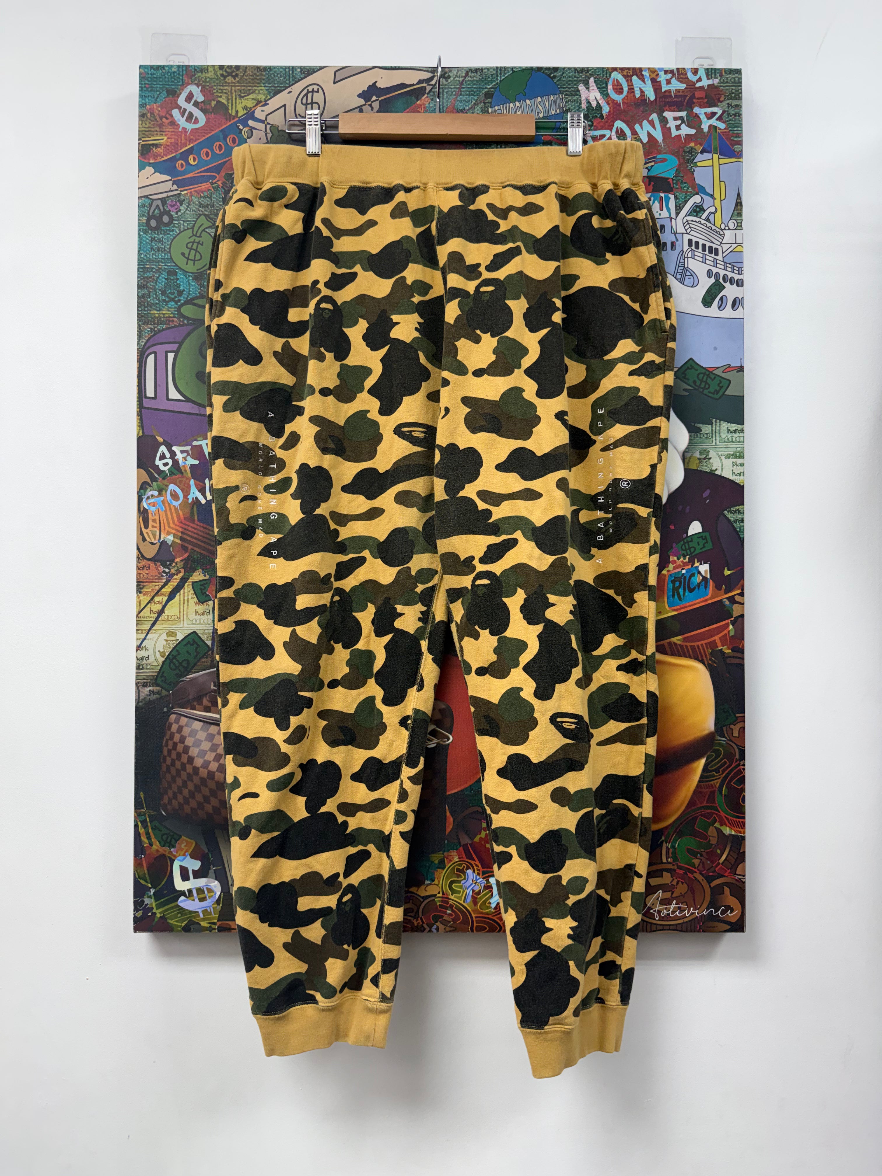 BAPE Yellow Camo Sweats