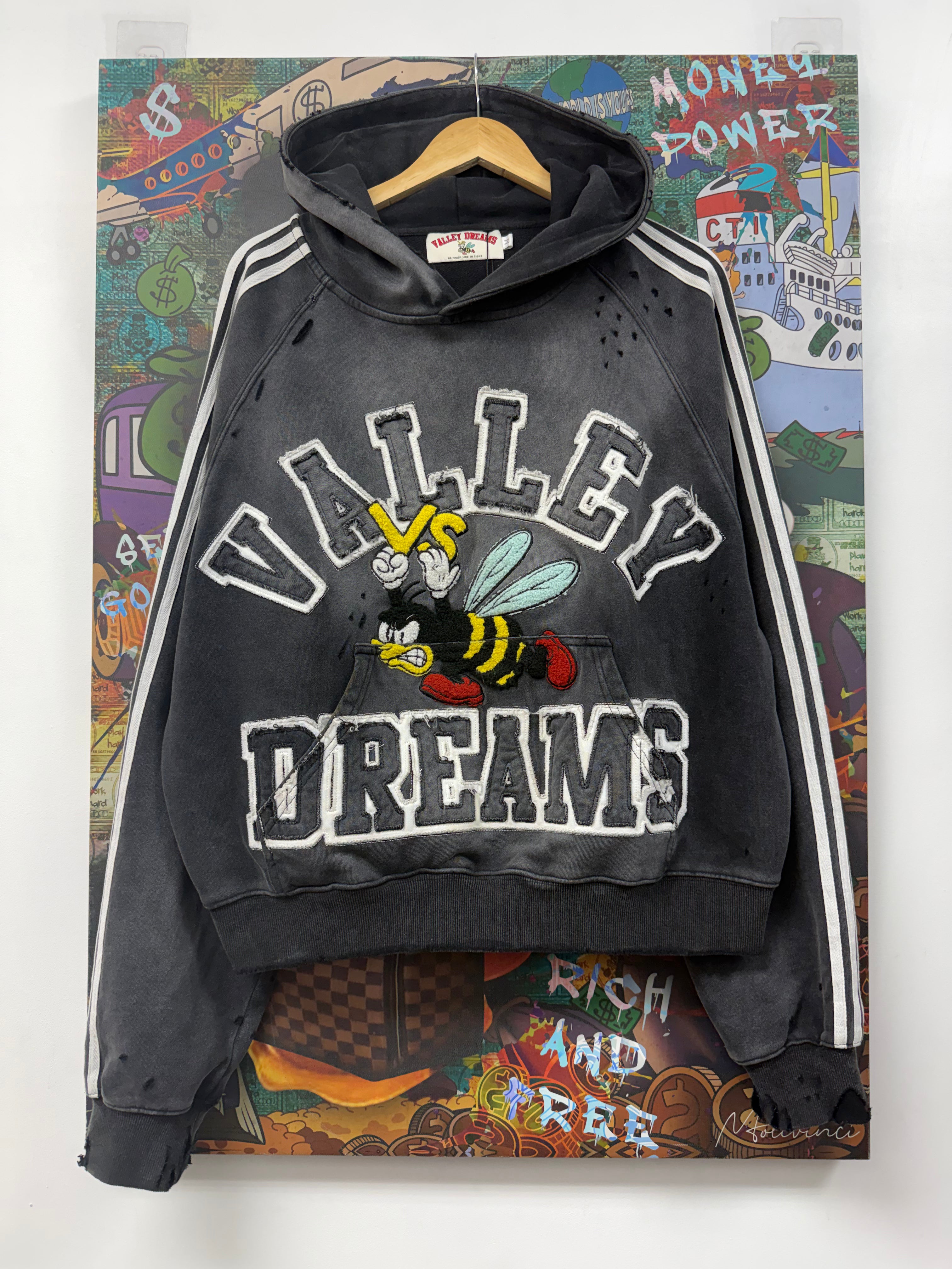 Vale Black White Mono Anthem Hoodie
