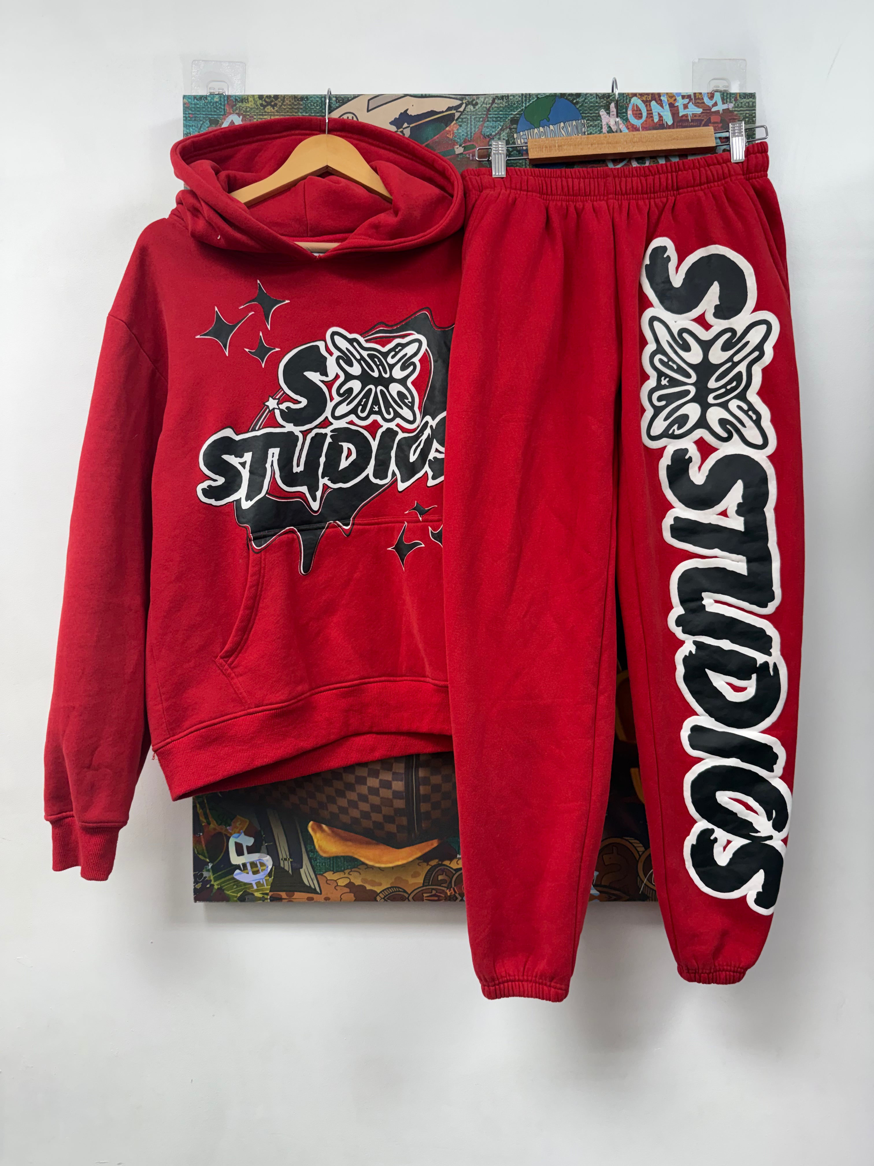 SB Studios Red Black Sweatsuit