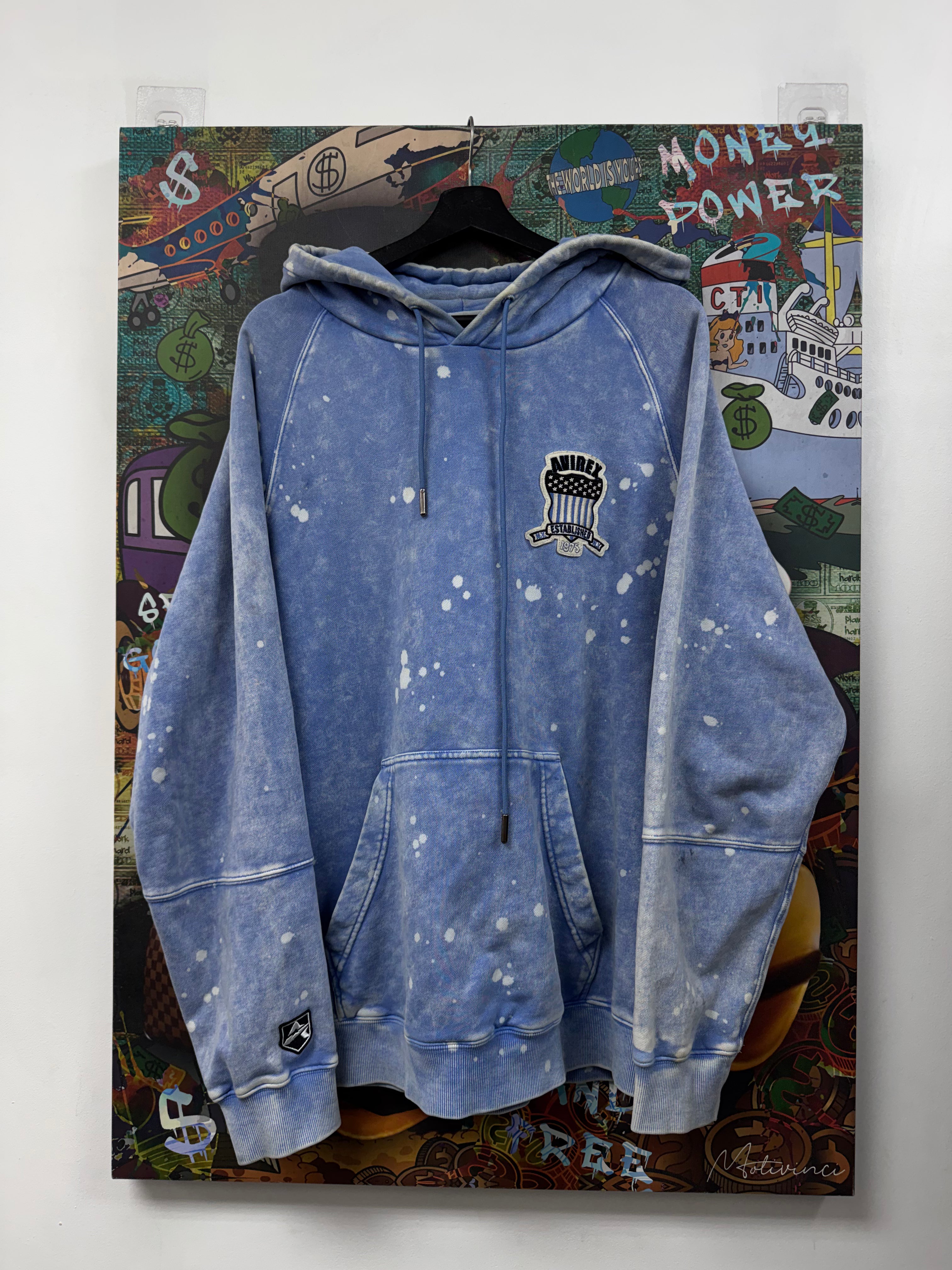 Avirex Blue Tie Dye Hoodie
