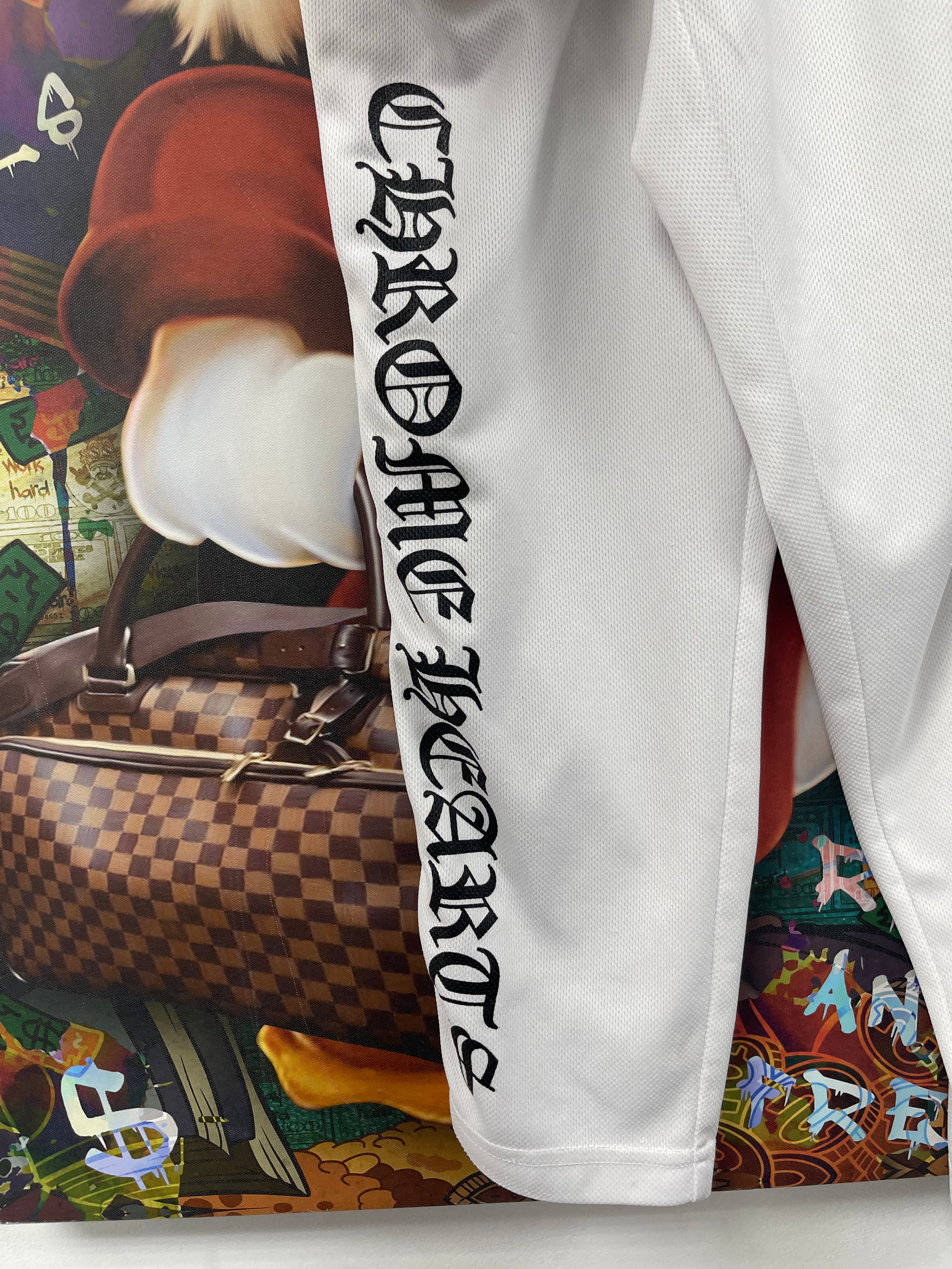 Chrome Hearts White Button Warm Up Track Pants