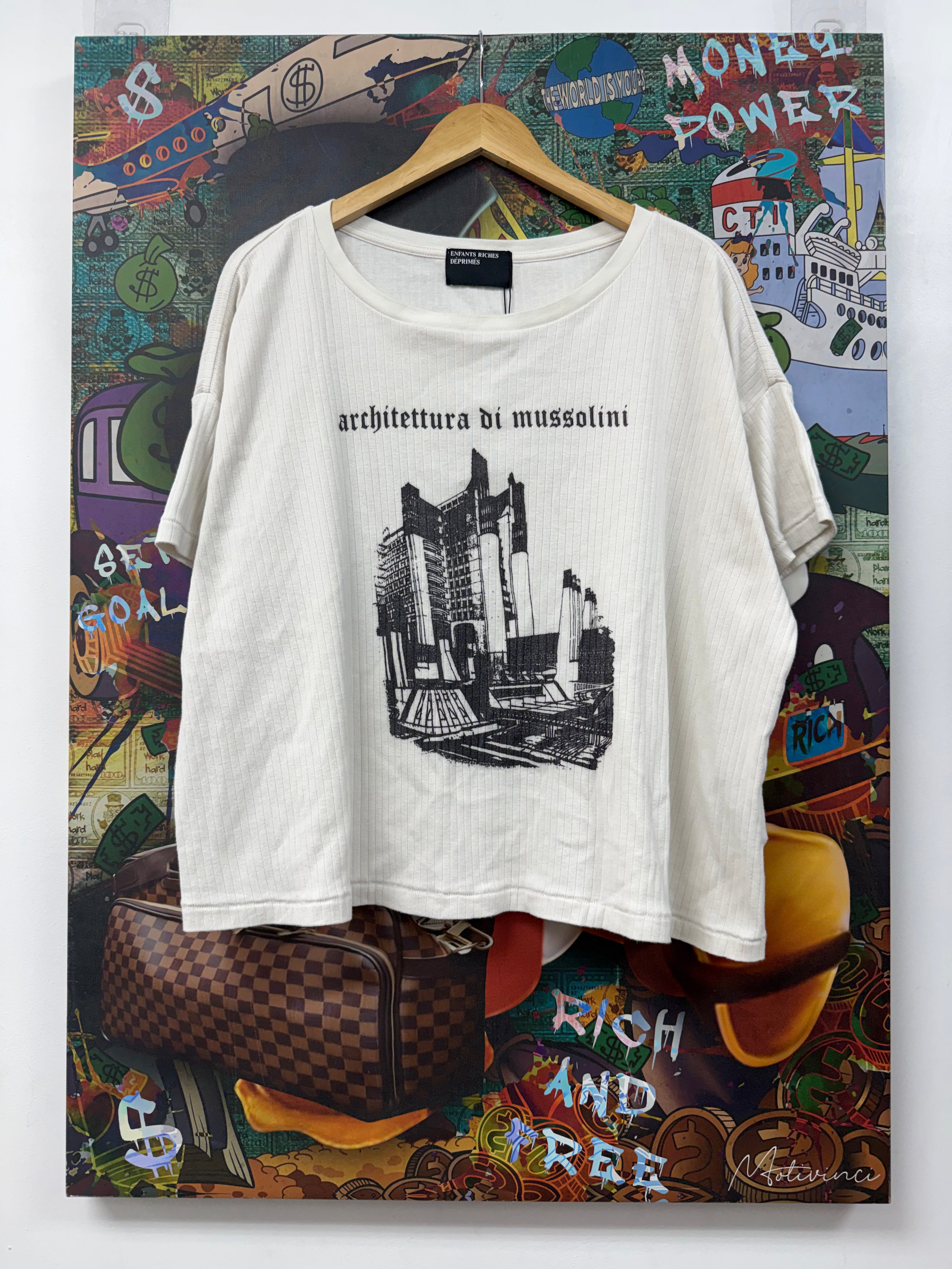 ENFANTS RICHES DÉPRIMÉS White Tabac Rat Architettura Di Mussolini Rib Tee