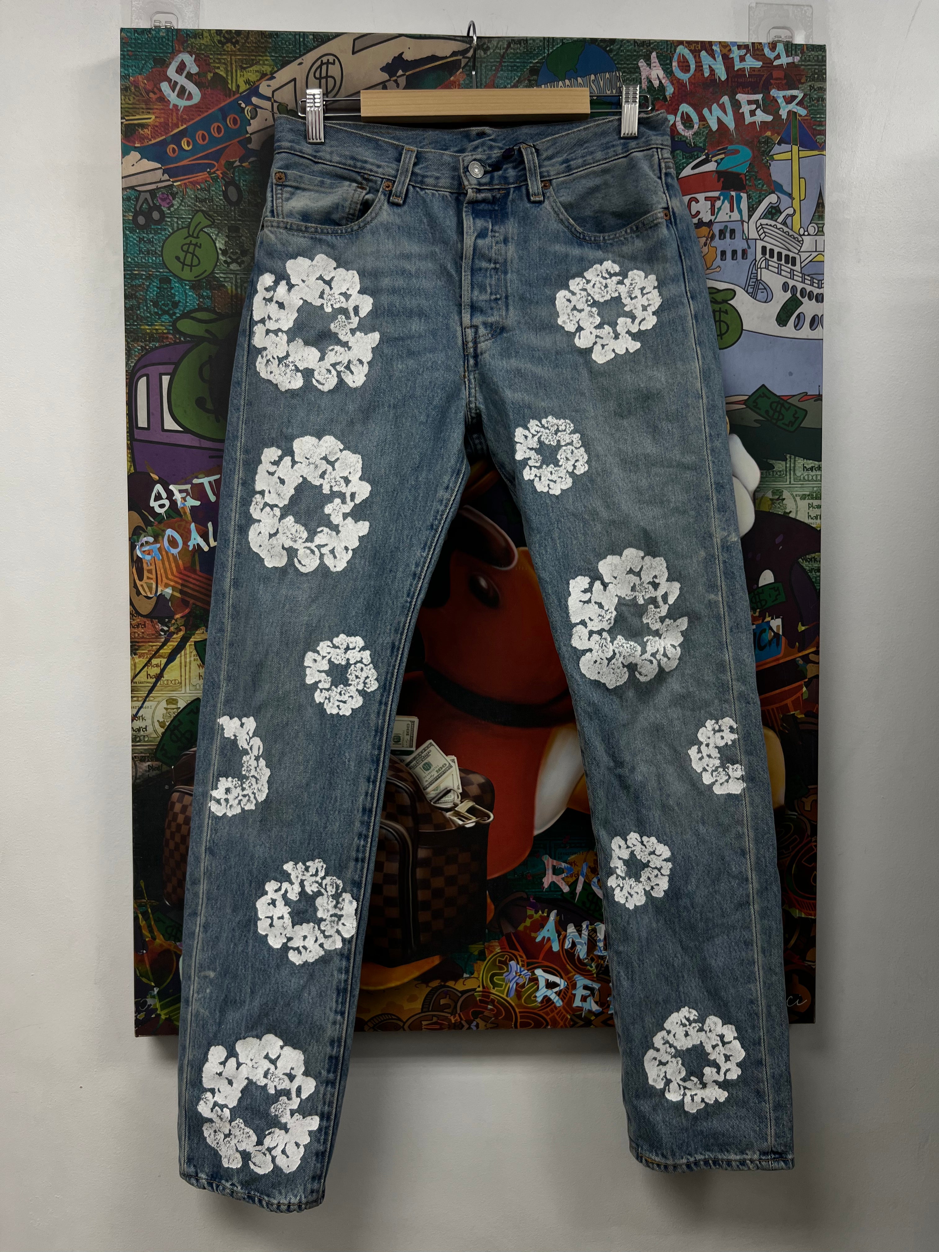 Denim Tears Light Wash Wreath Jeans