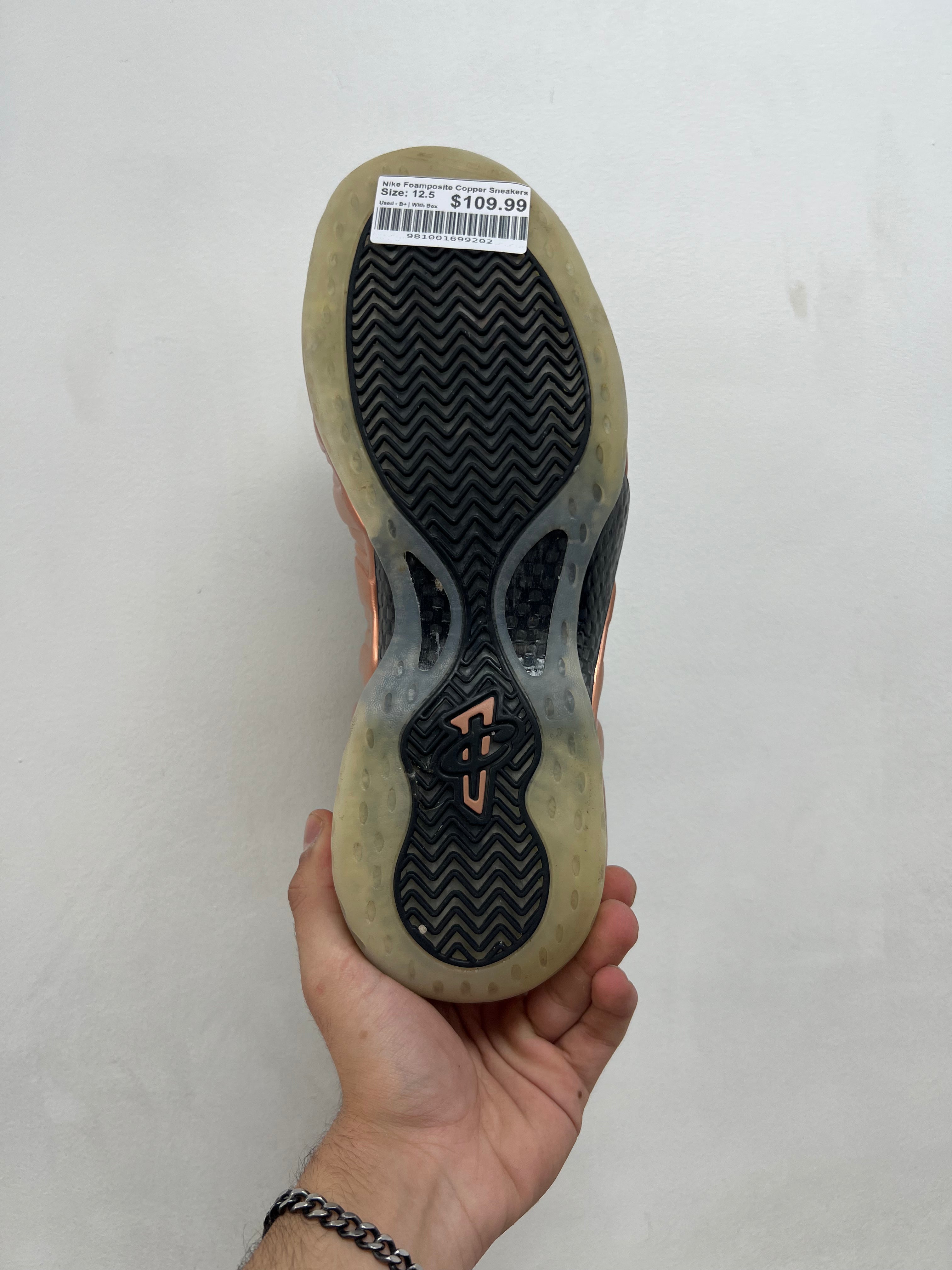 Nike Foamposite Copper Sneakers