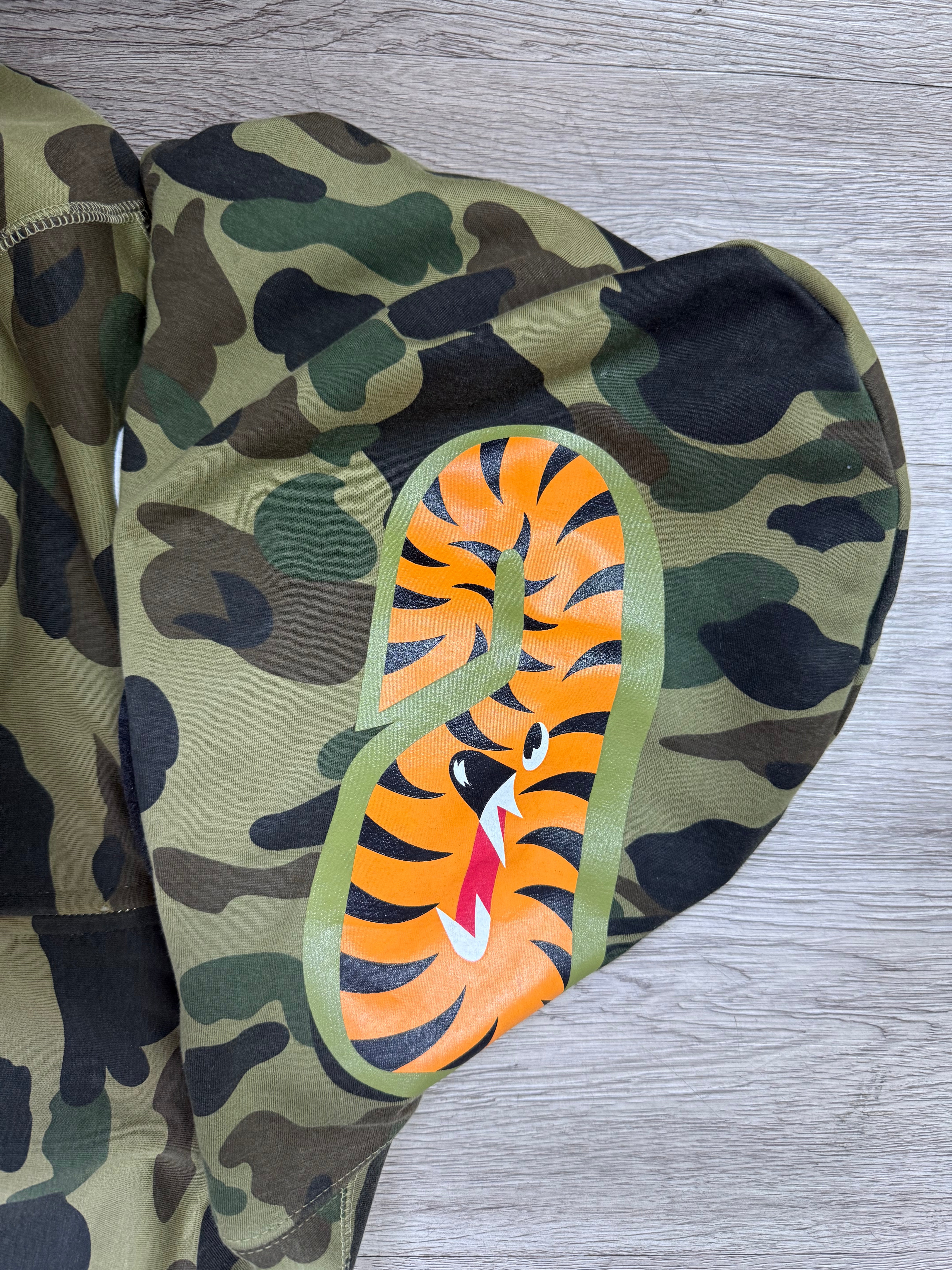 BAPE Green Camo Windstopper Zip Up Hoodie
