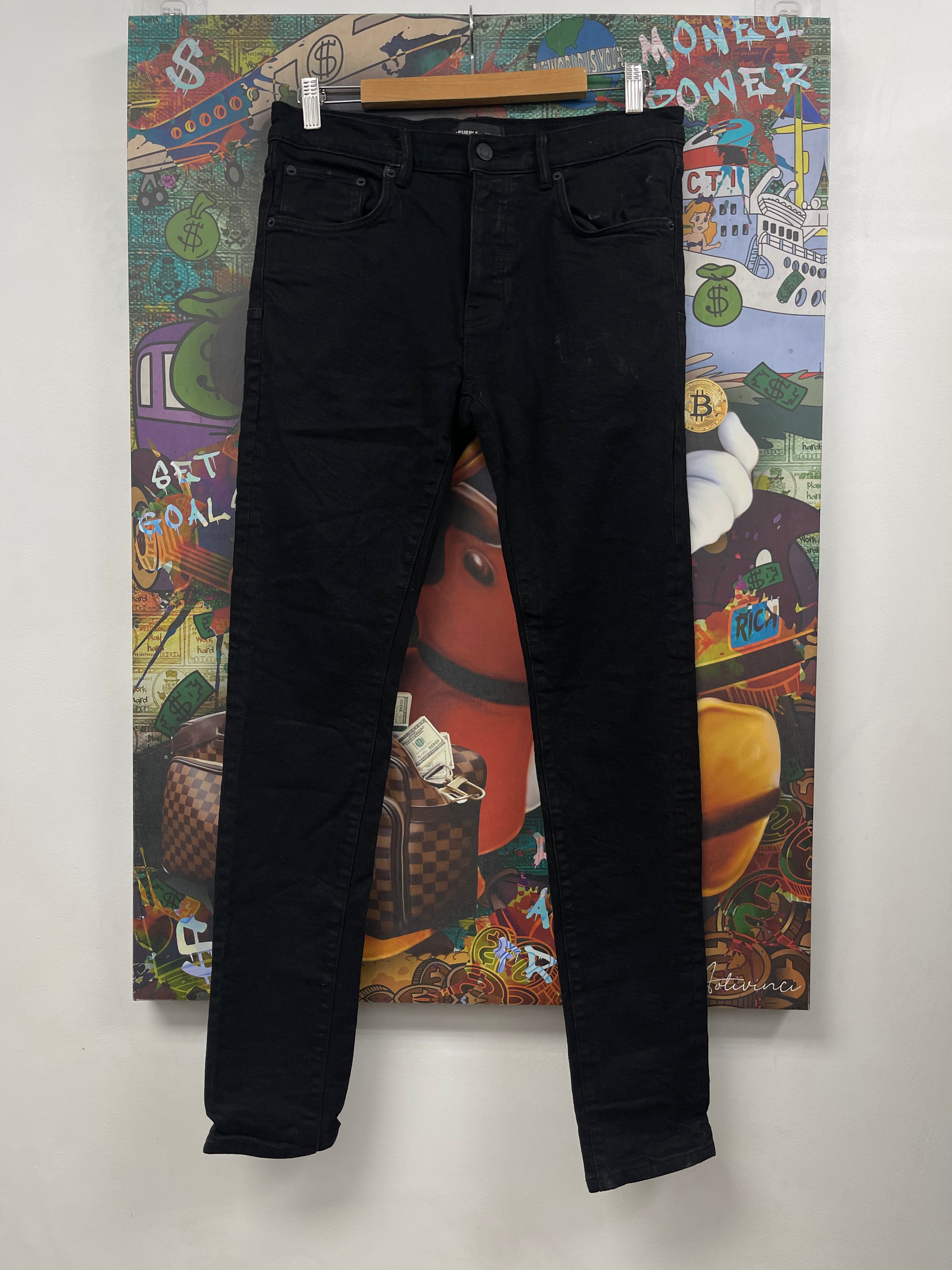 Purple Brand Black Plain Jeans
