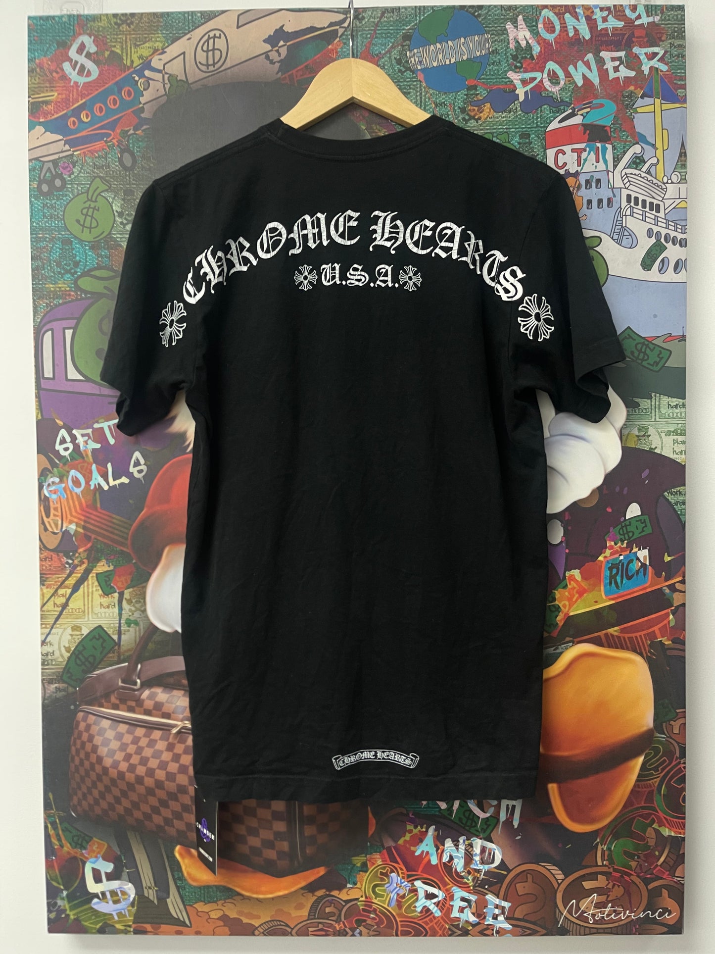 Chrome Hearts Black Shoulder Logo Tee Used Medium N/A